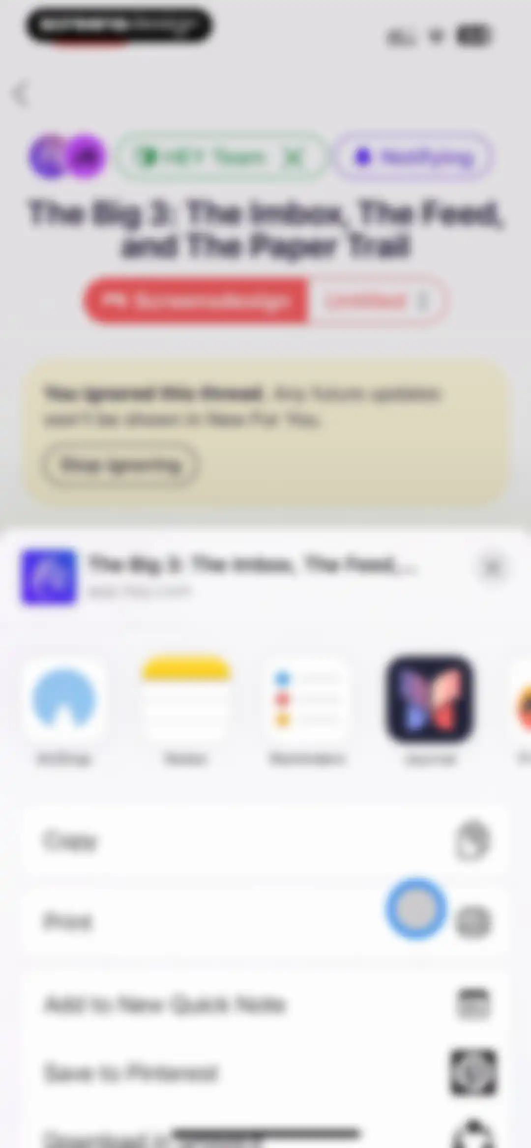 HEY Email screen 80