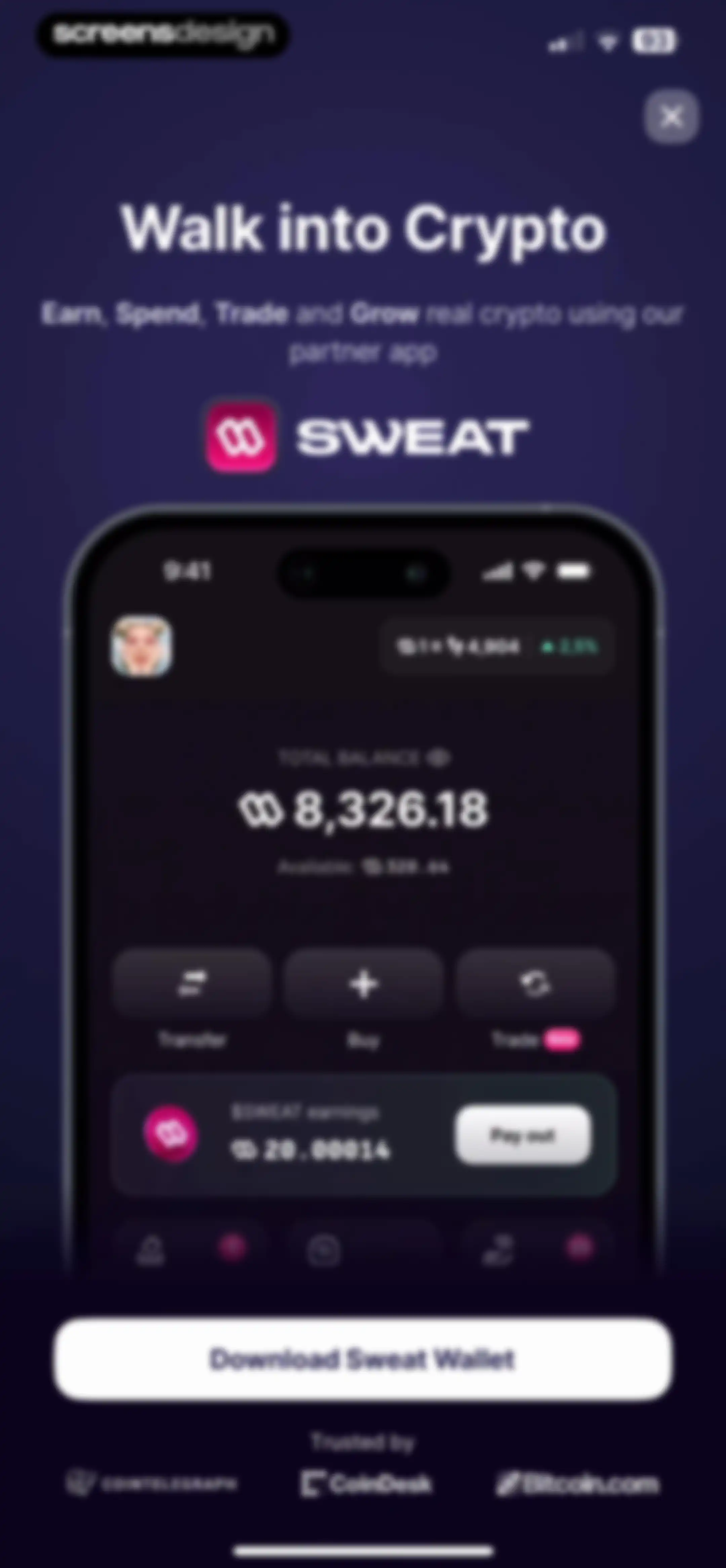 Sweatcoin Walking Step Counter screen 148