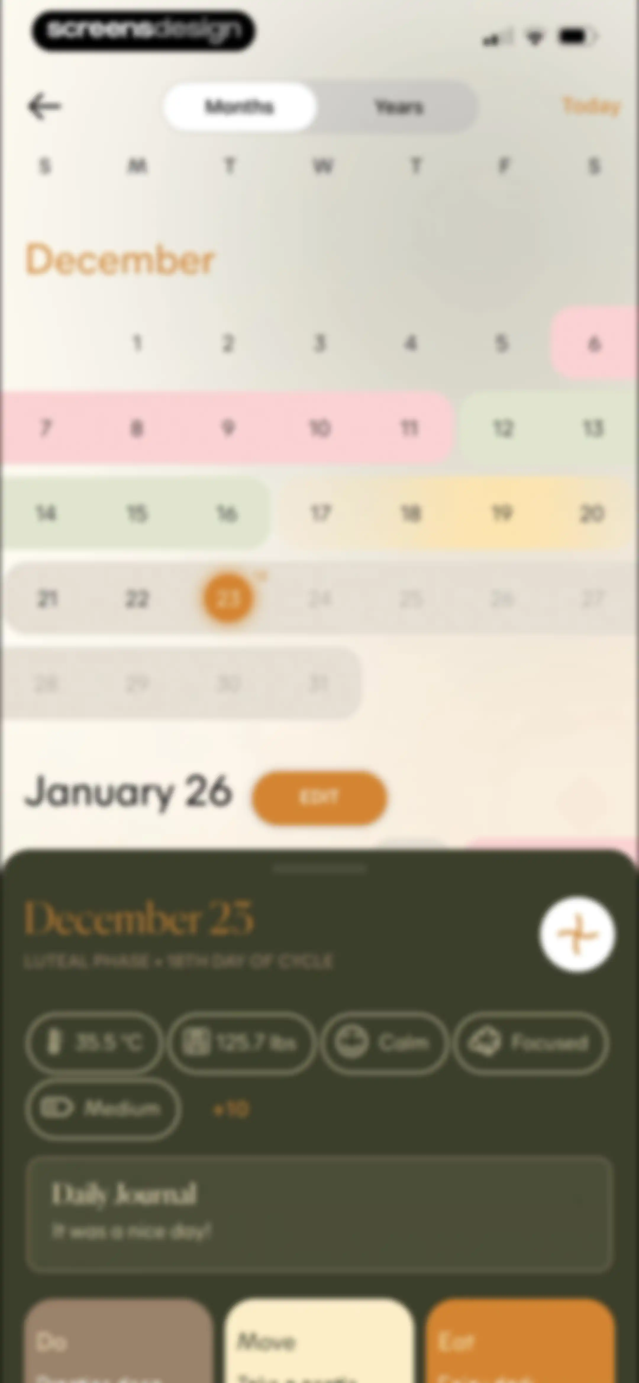 Lively - Period Tracker, Cycle screen 75