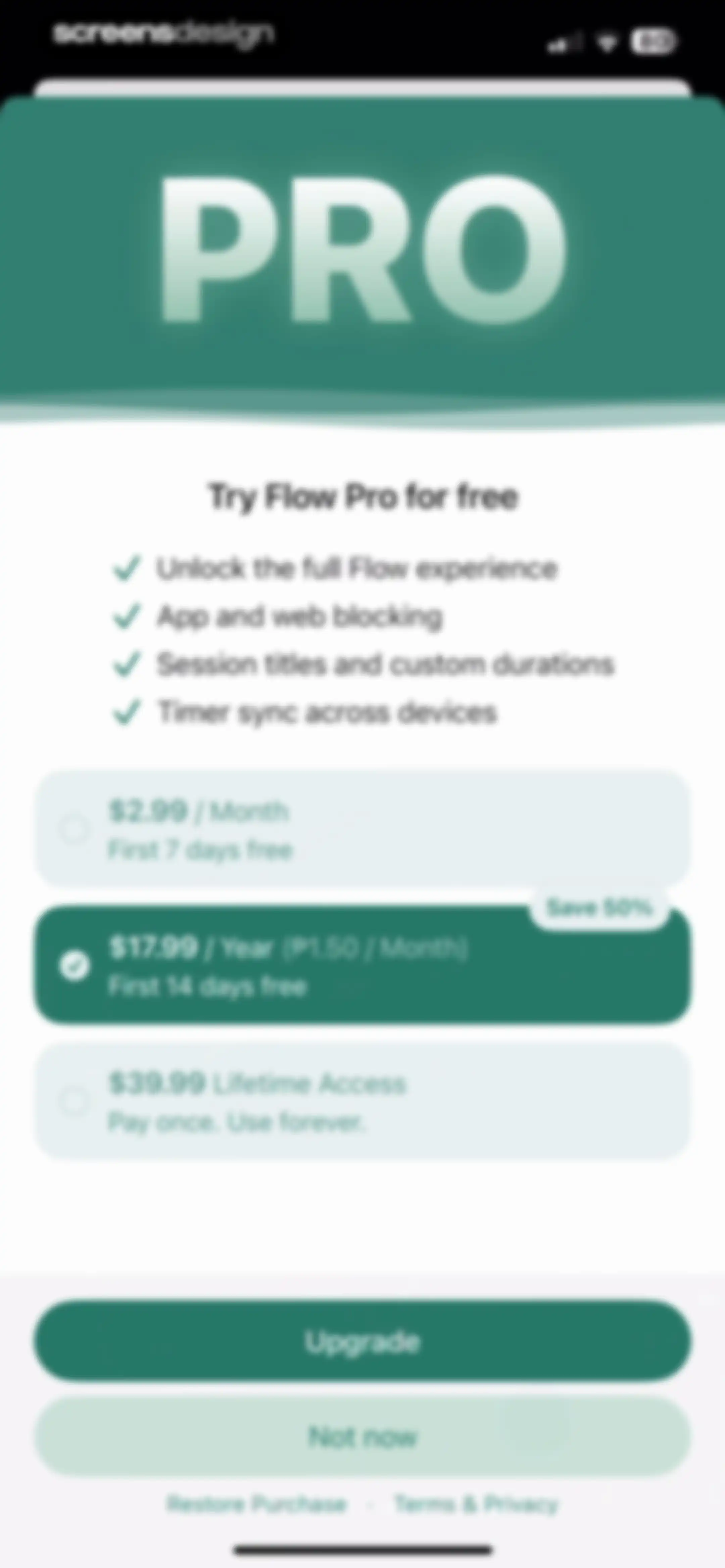 Flow: Focus & Pomodoro Timer screen 2