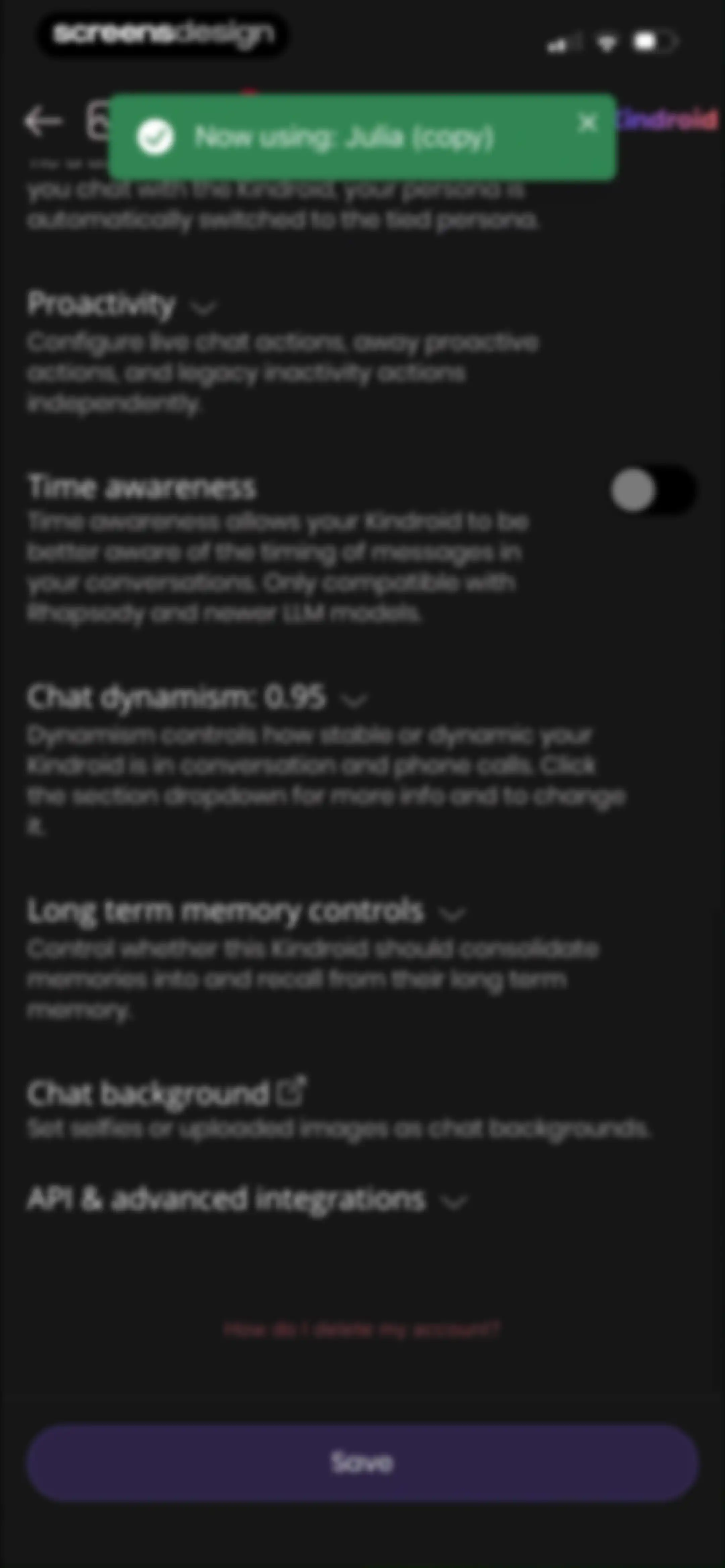 Kindroid: Your Personal AI screen 113