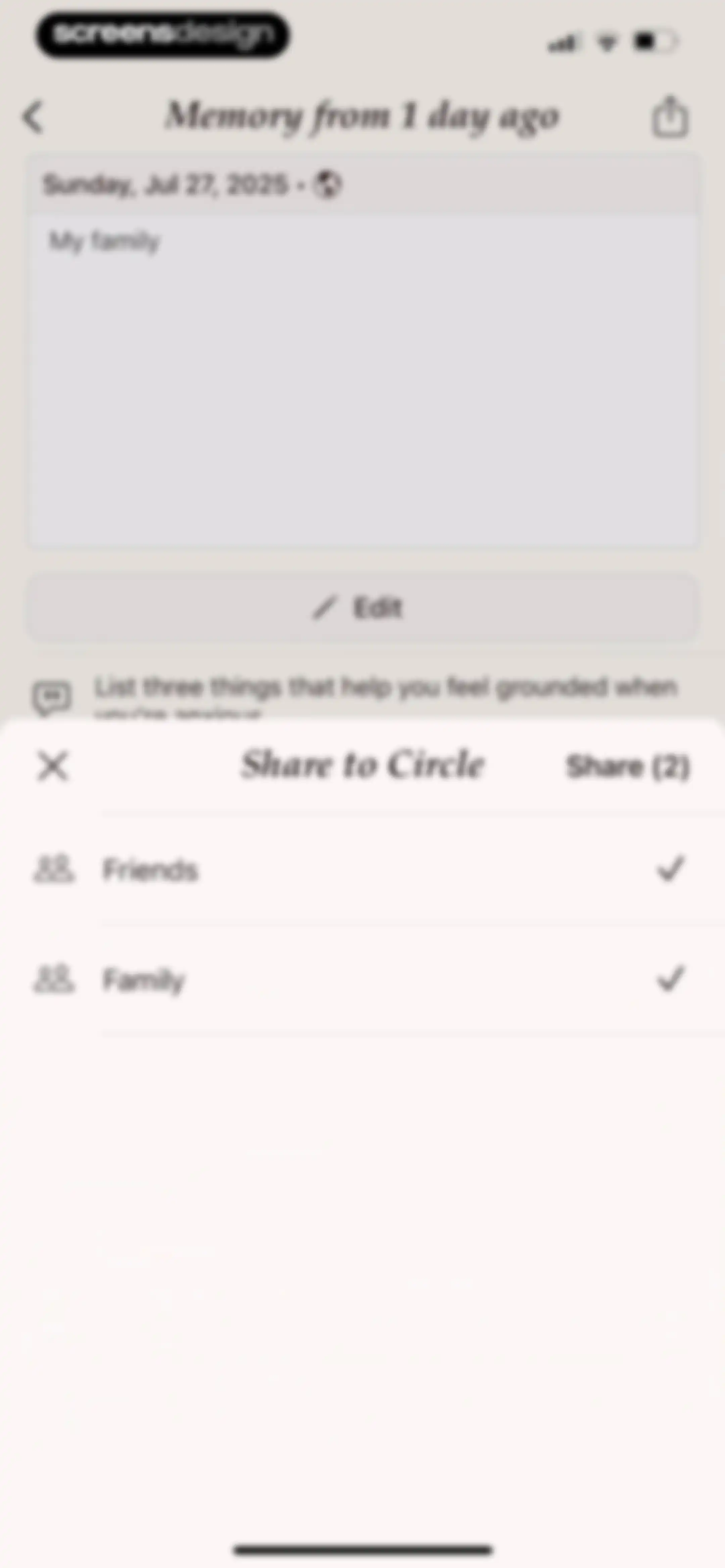 Gratitude Plus – Journal screen 174