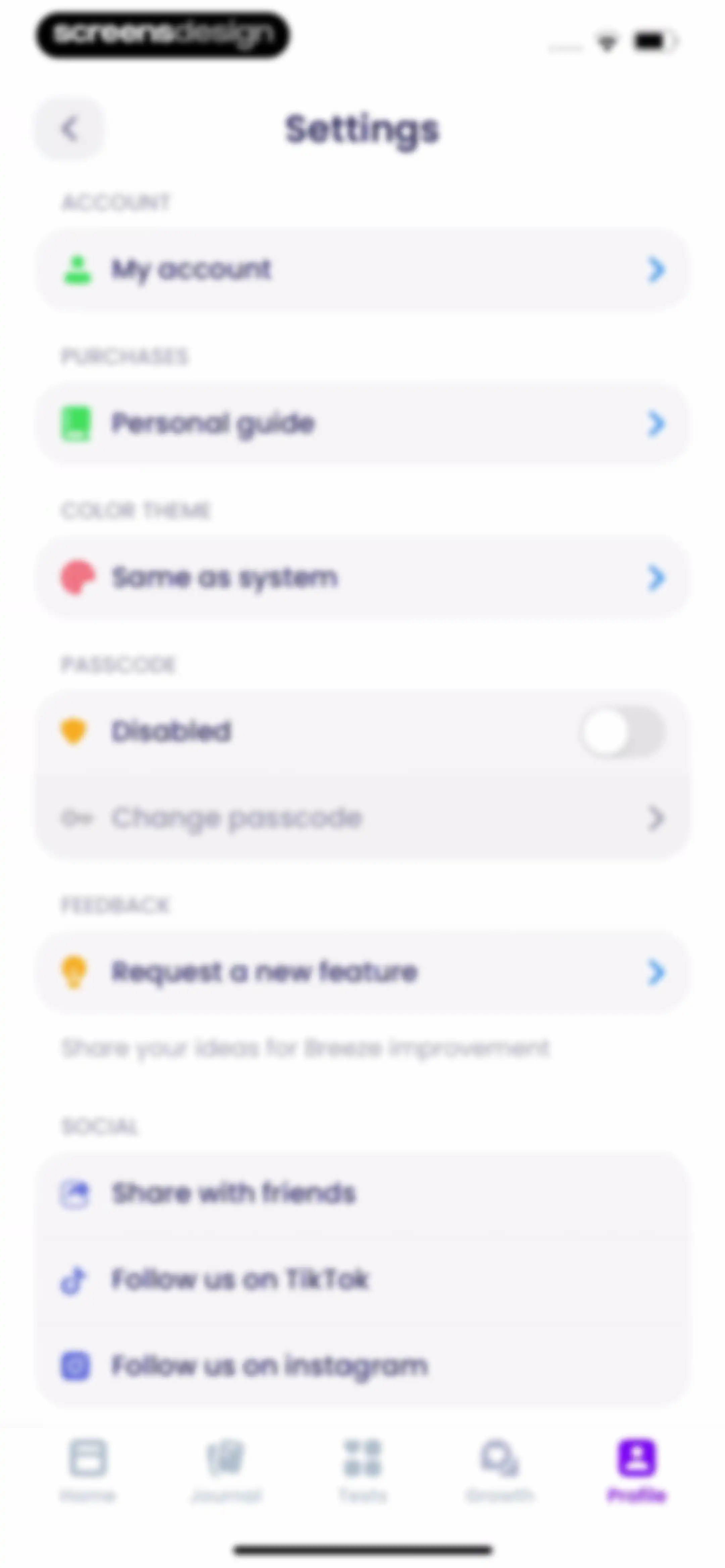 Breeze: Start Self-Discovery screen 116