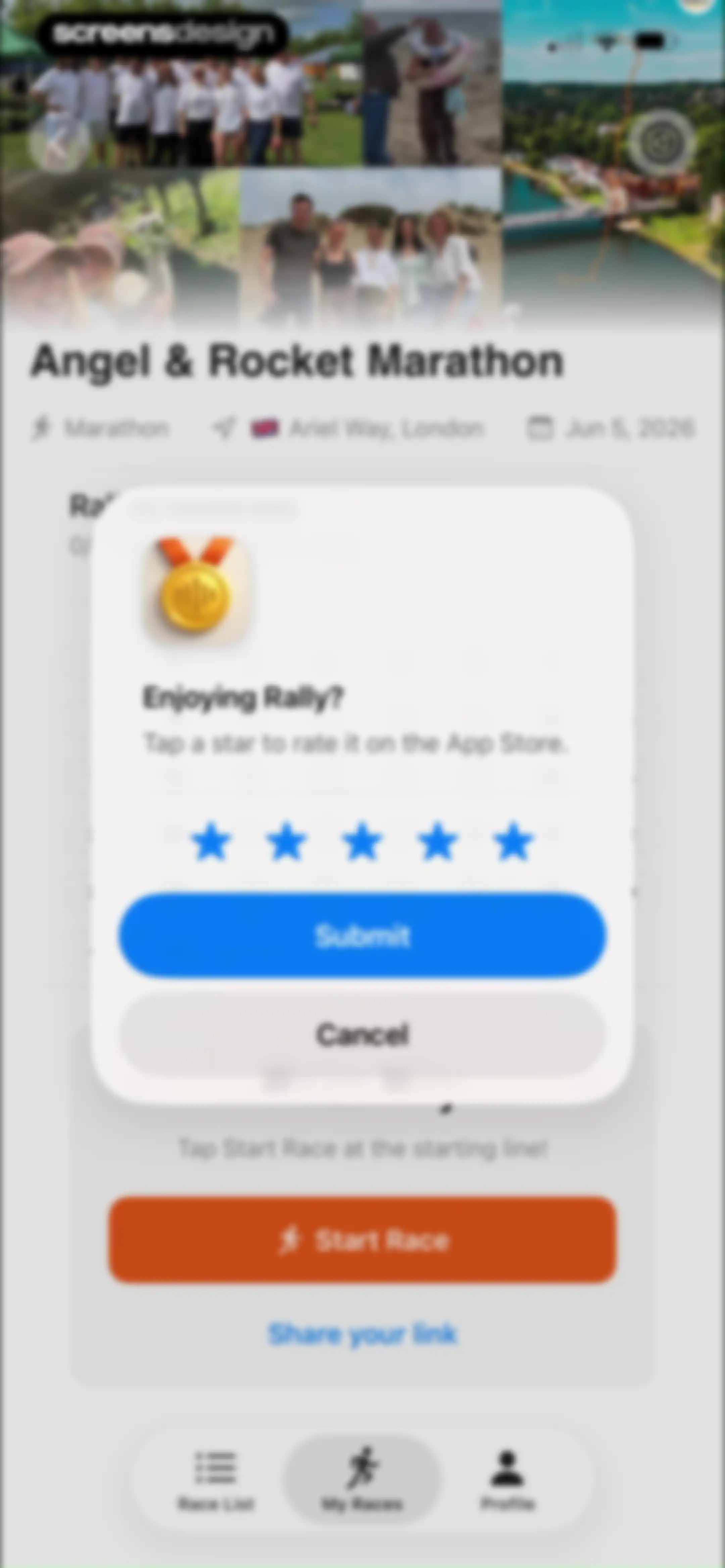 Rally: Voice Notes on Race Day screen 27