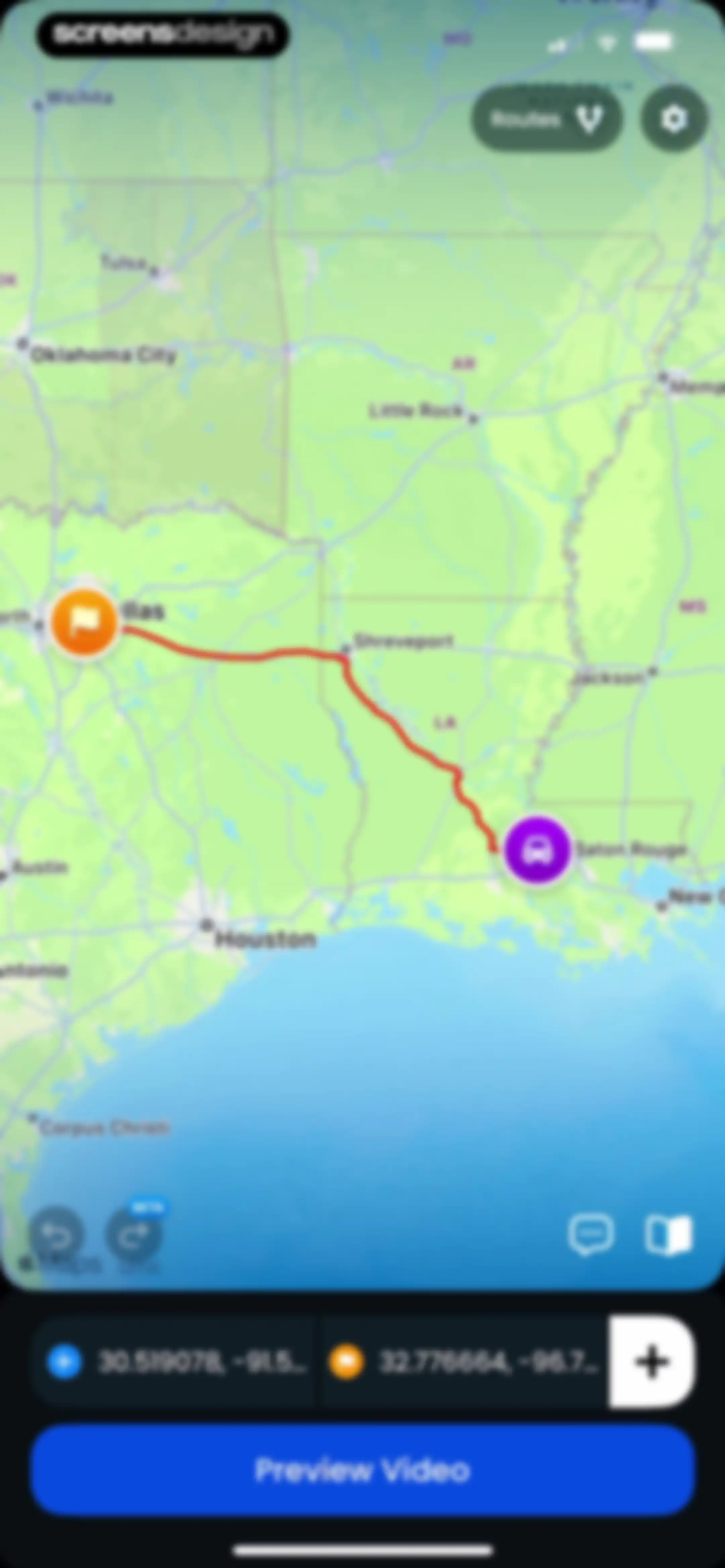 TravelAnimator: Journey Route screen 101