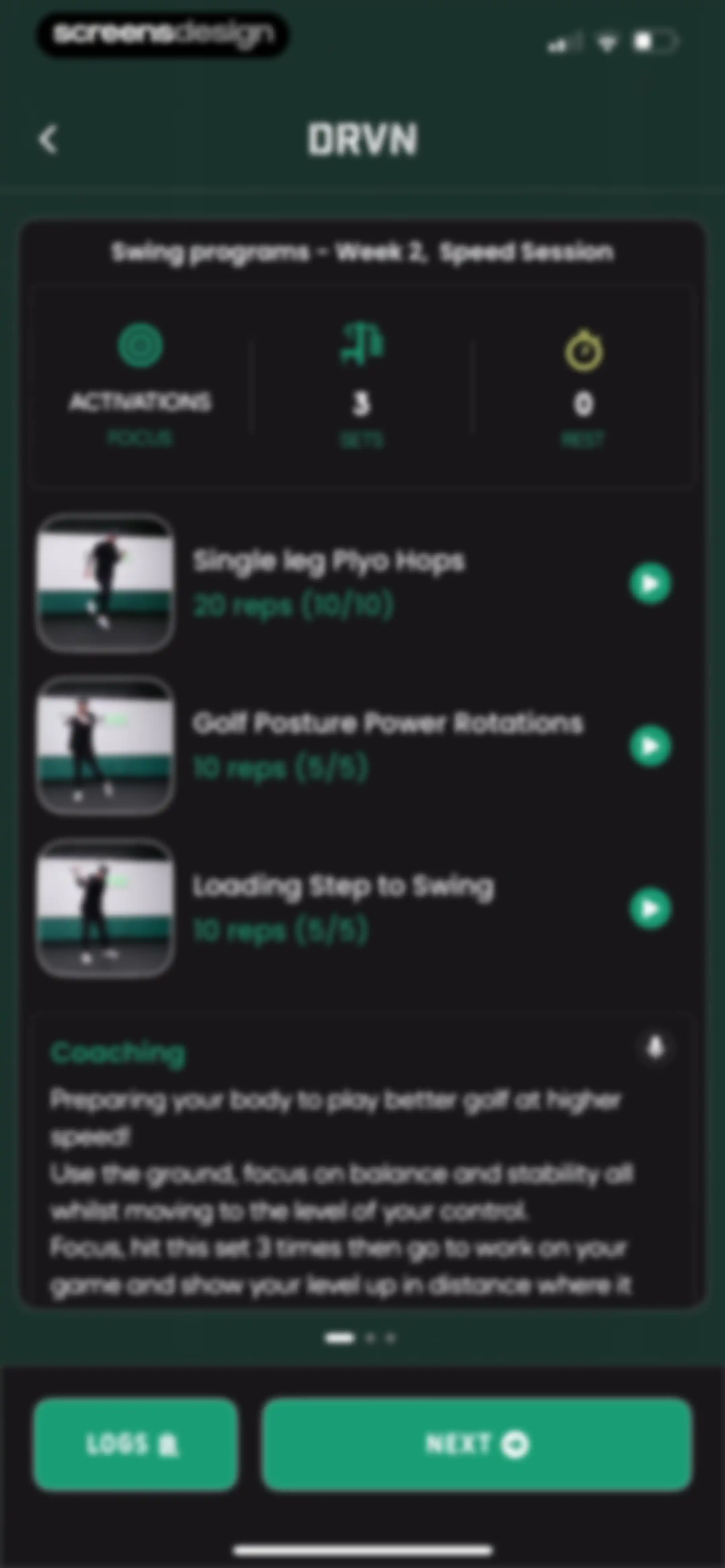 DRVN - Golf & Gym Workouts screen 84
