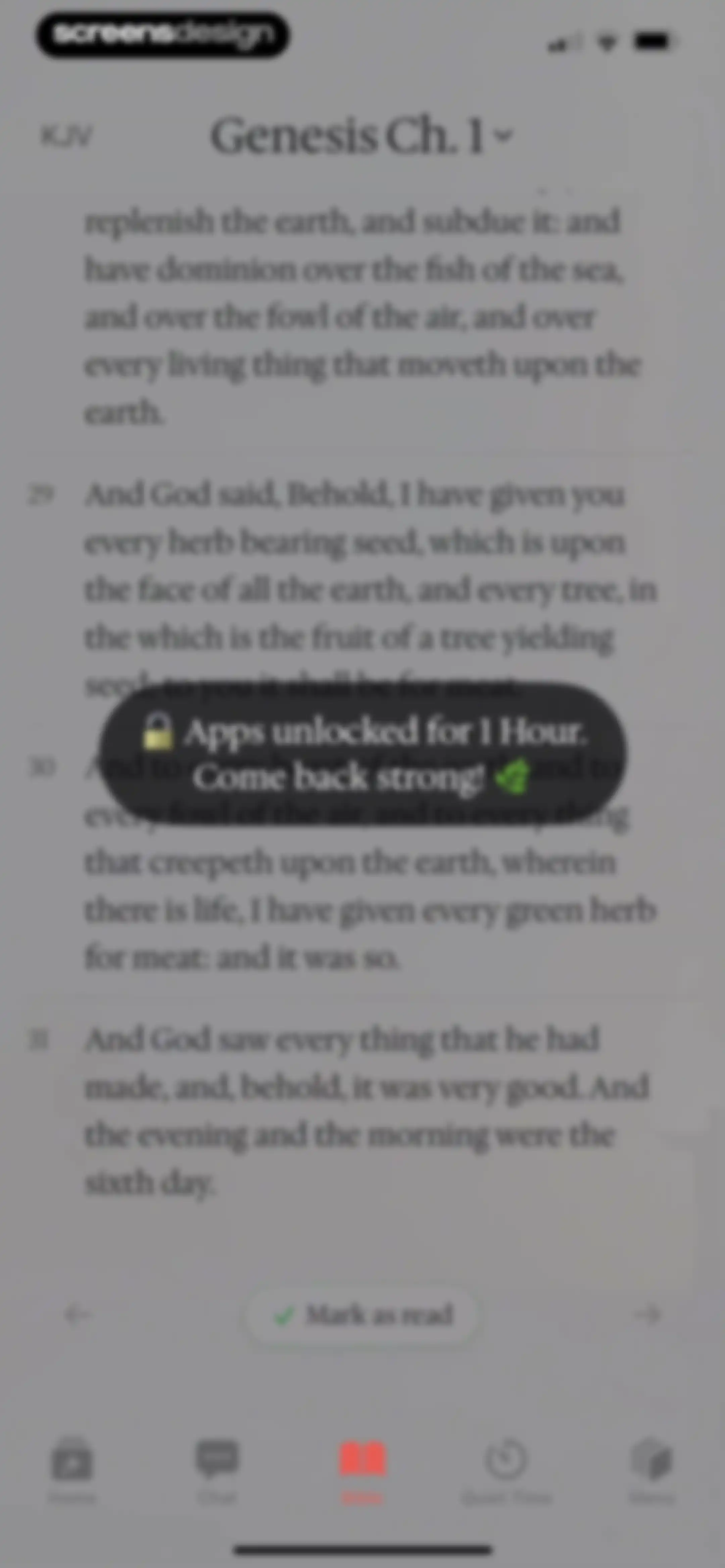 Bible Mode: Reduce Screen Time screen 89