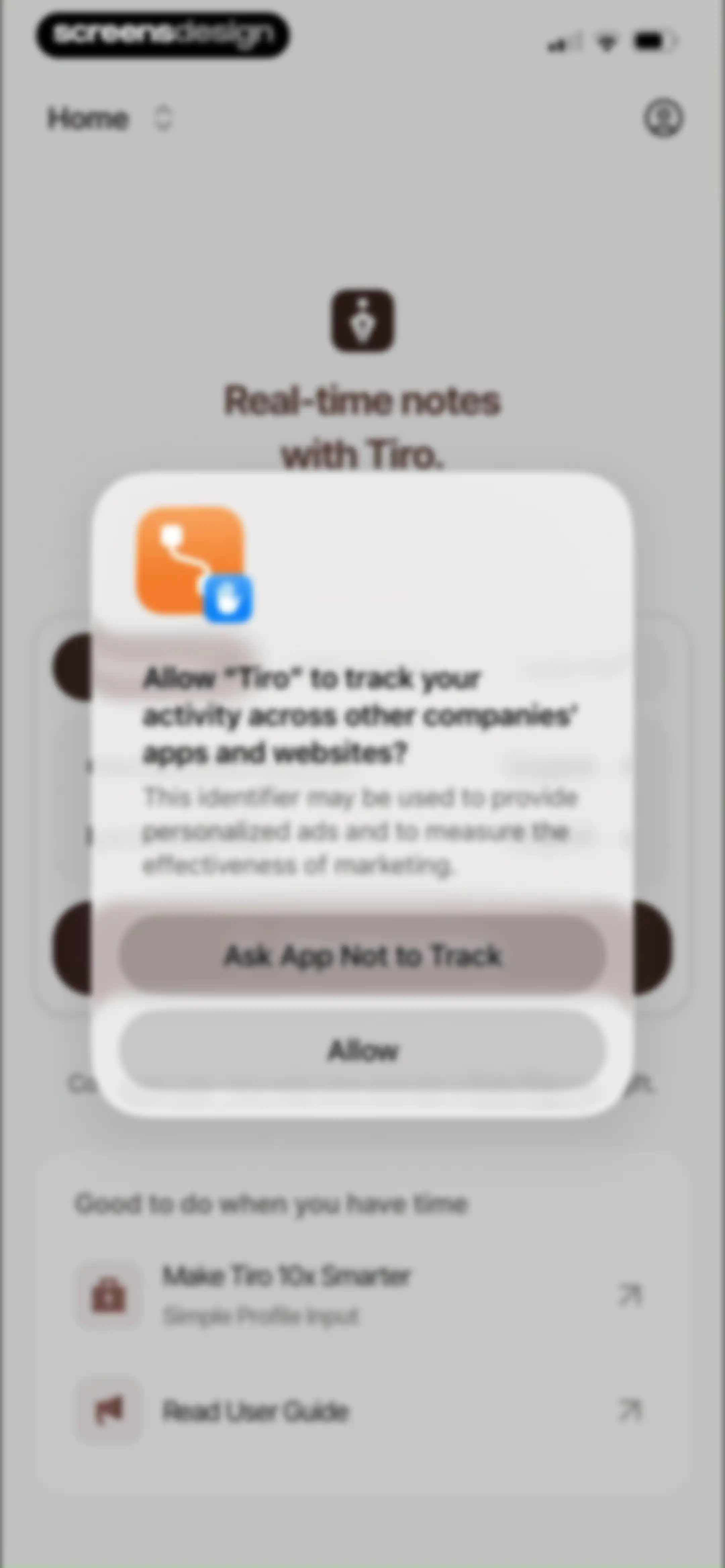 Tiro - AI Meeting Notes screen 2