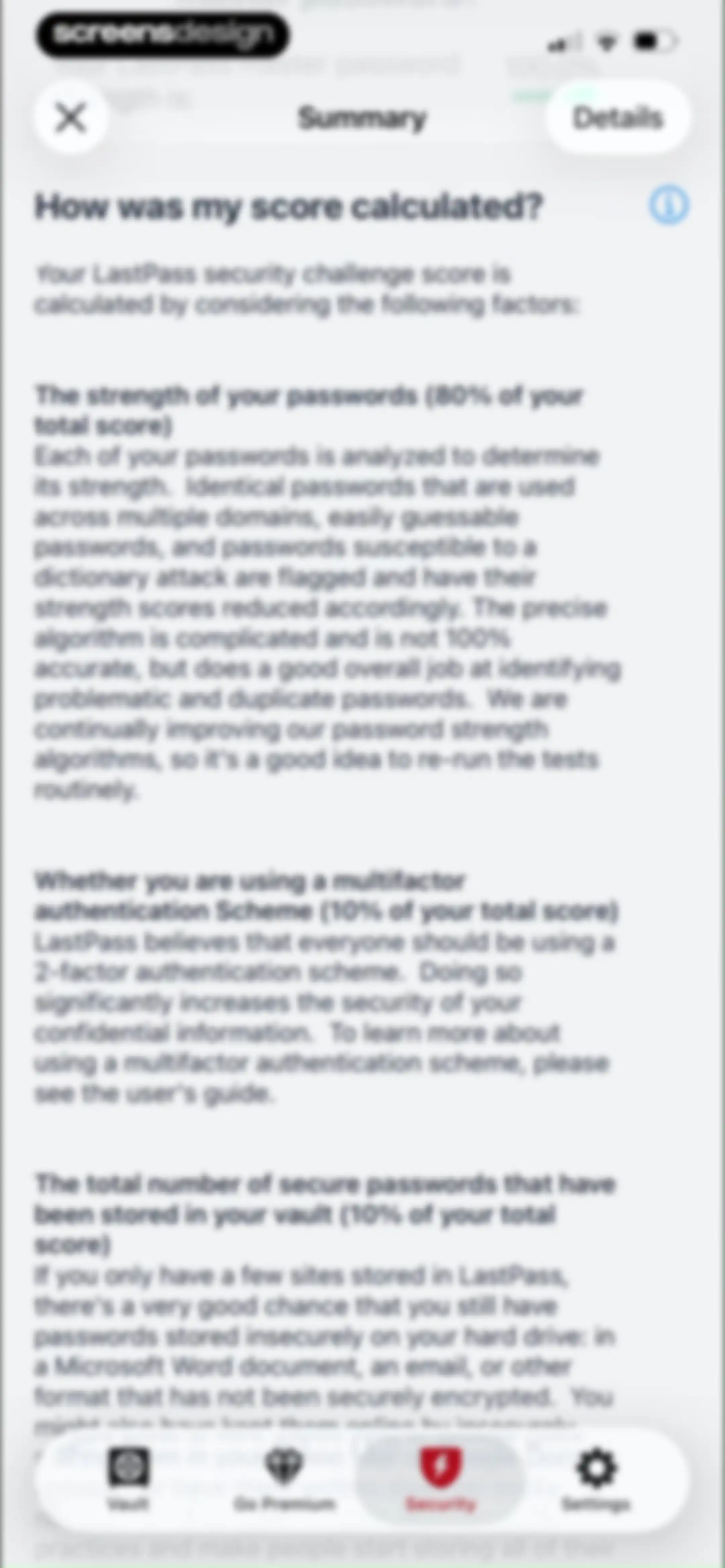 LastPass Password Manager screen 74