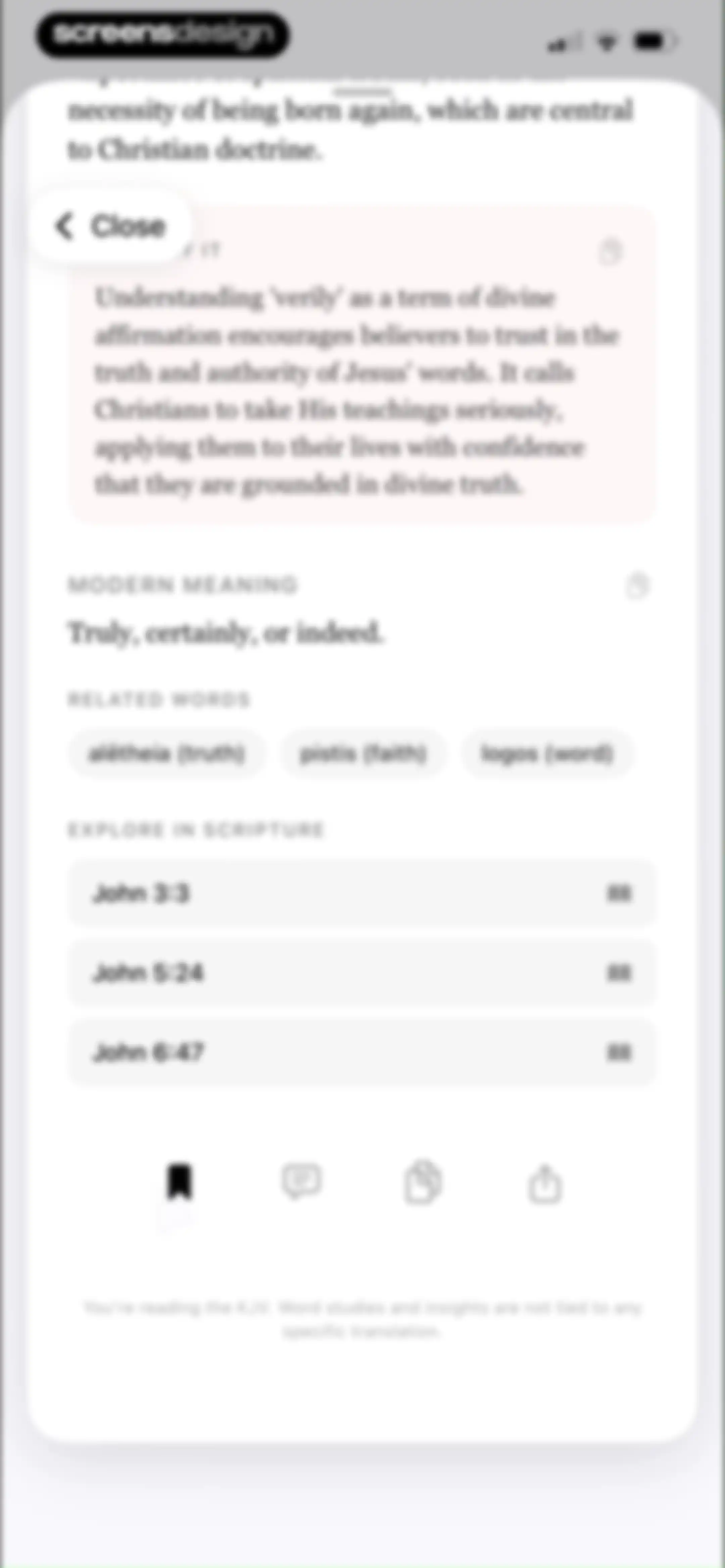 Bible Word Study screen 46