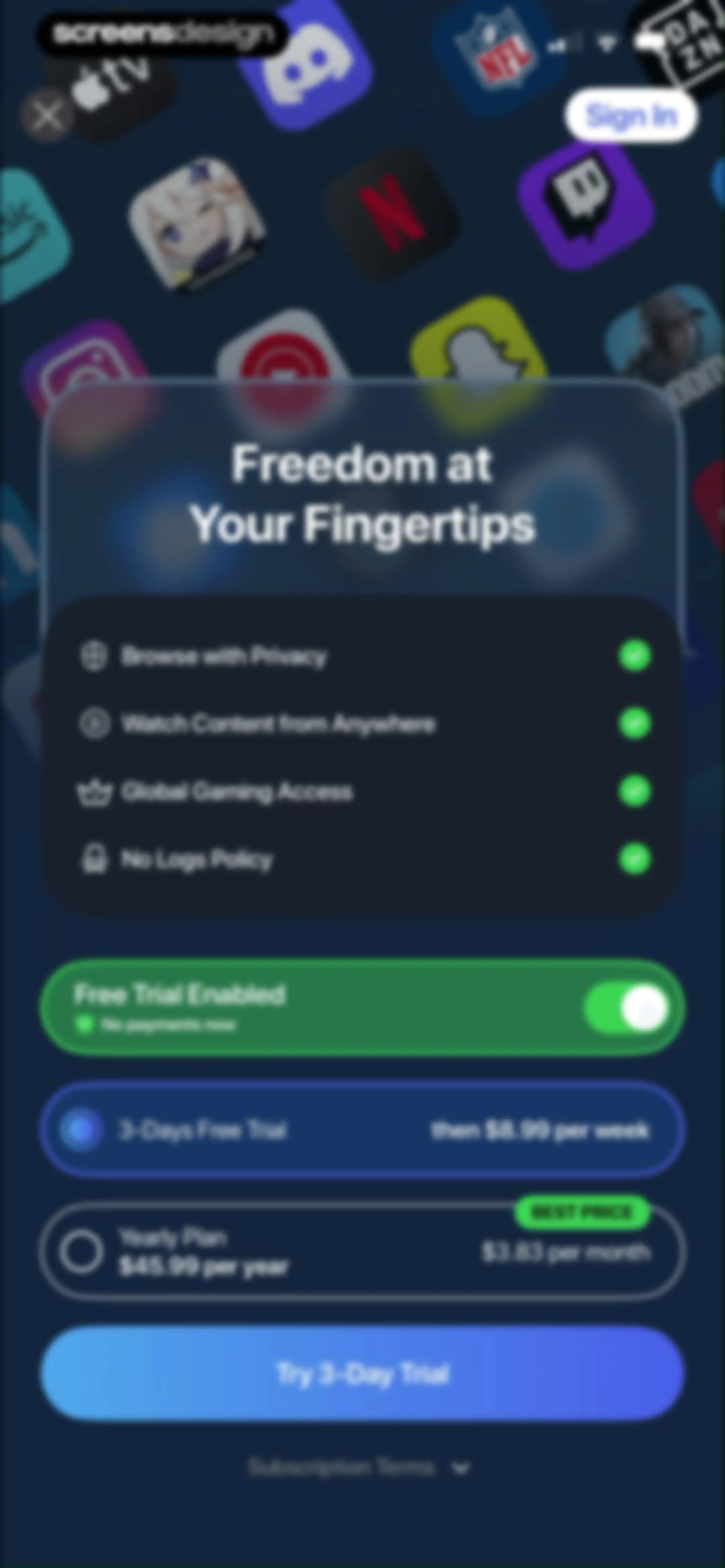 VPN Lumos: Open & Connect USA screen 3