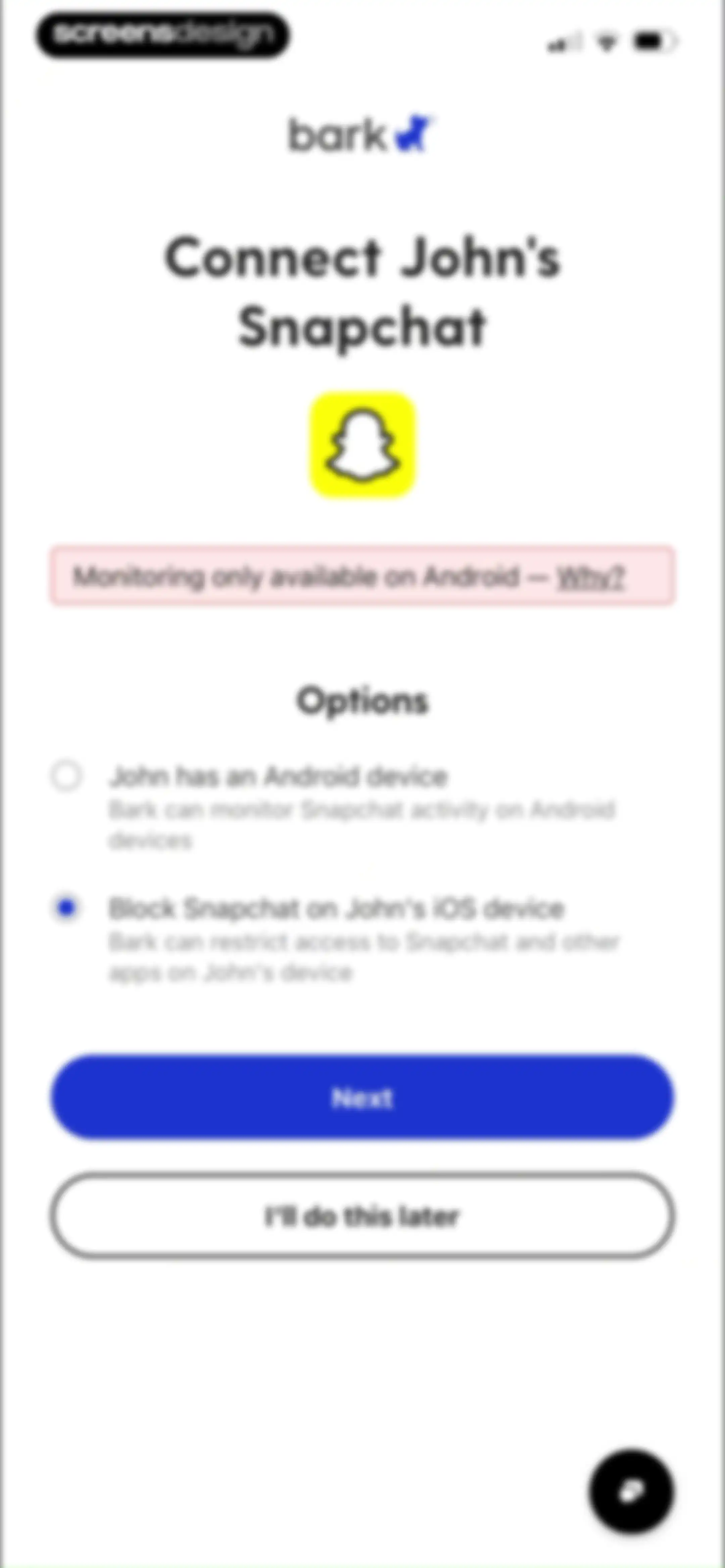 Bark - Parental Controls screen 109