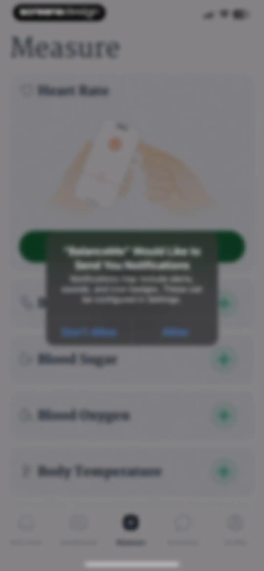 BalanceMe-Health AI&Self Care screen 5