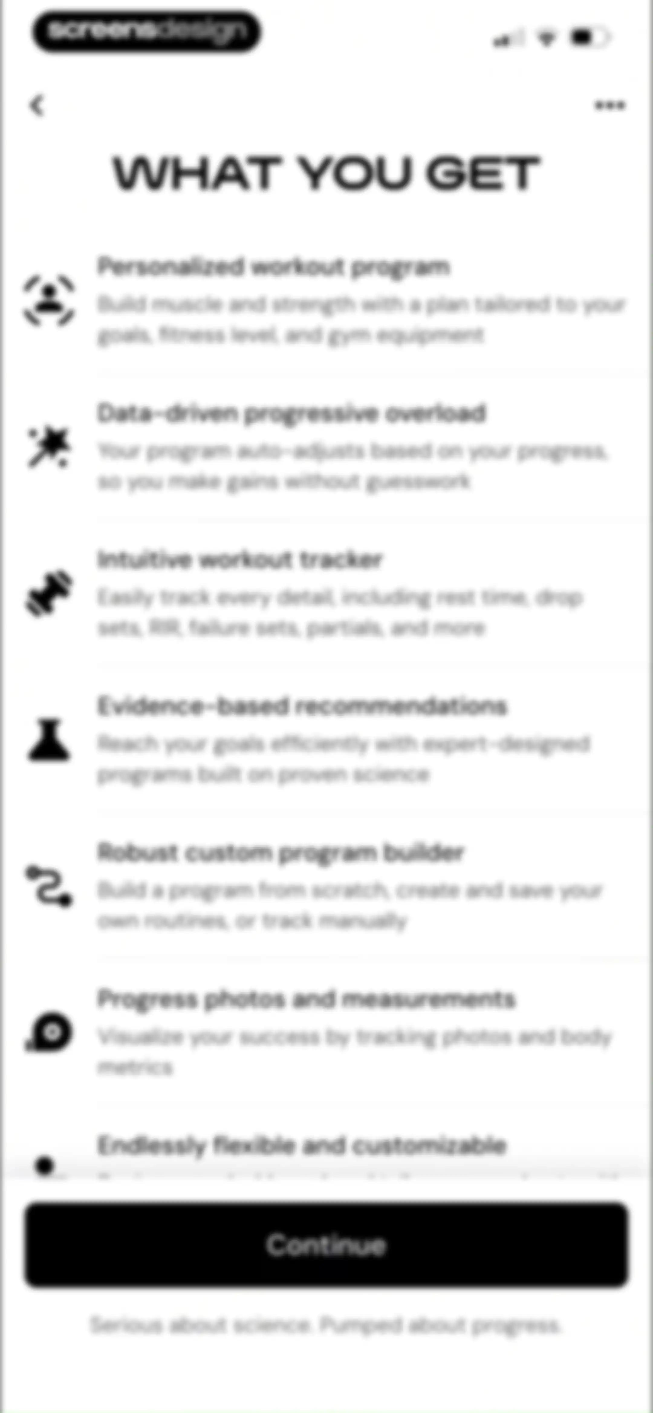 MacroFactor Workouts - Tracker screen 42