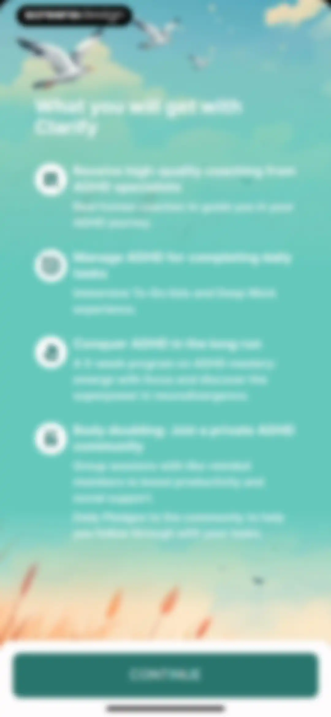 Clarify: Focus & Task Manager screen 62