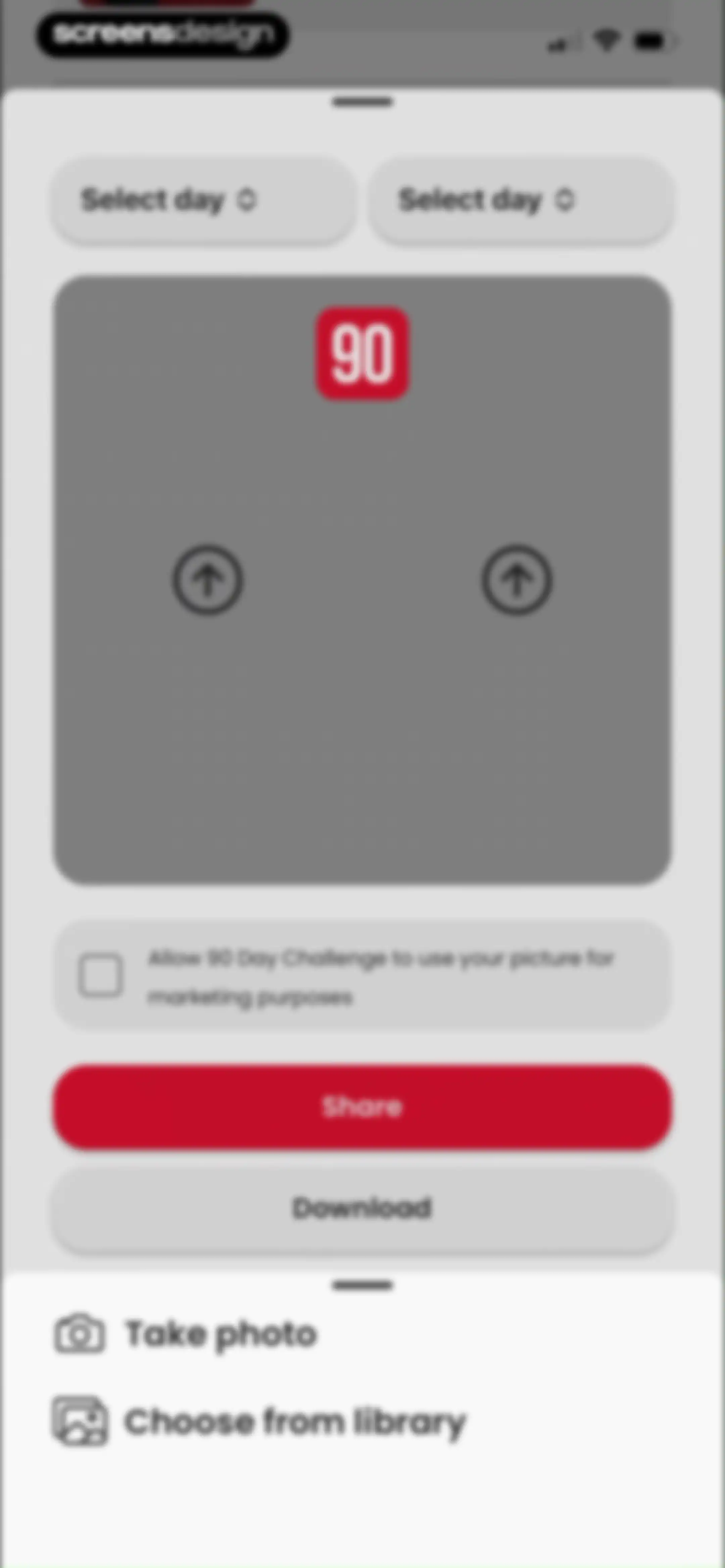 90 Day Challenge screen 126