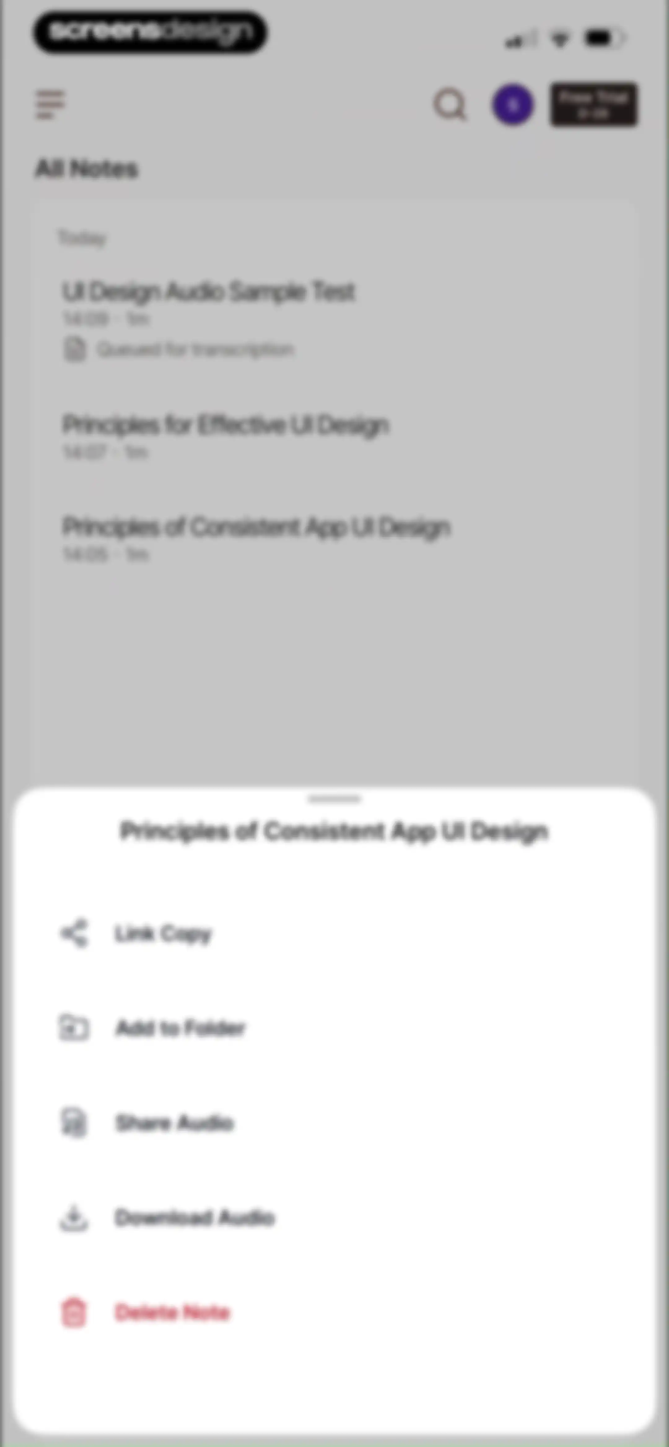 Tiro - AI Meeting Notes screen 46