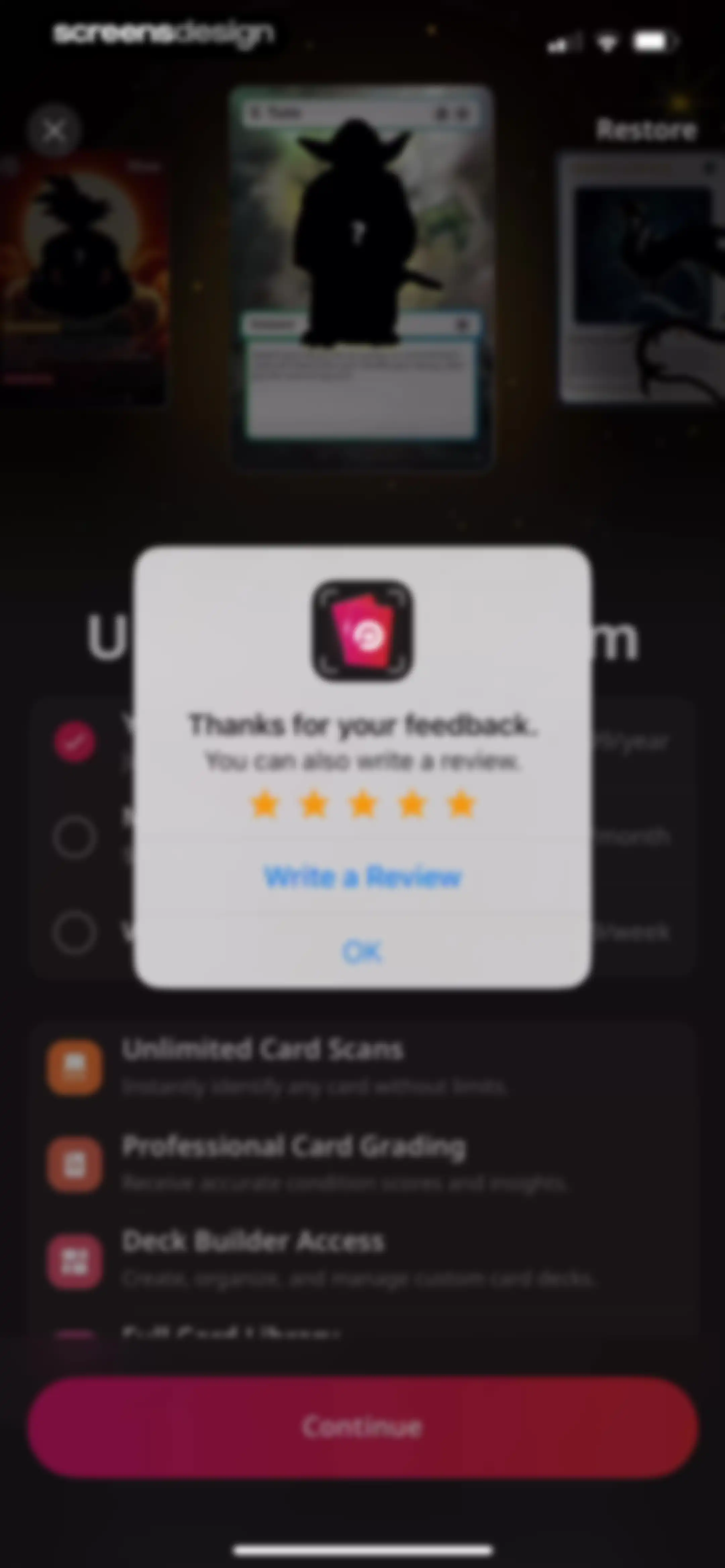 TCG Card Identifier Value screen 8