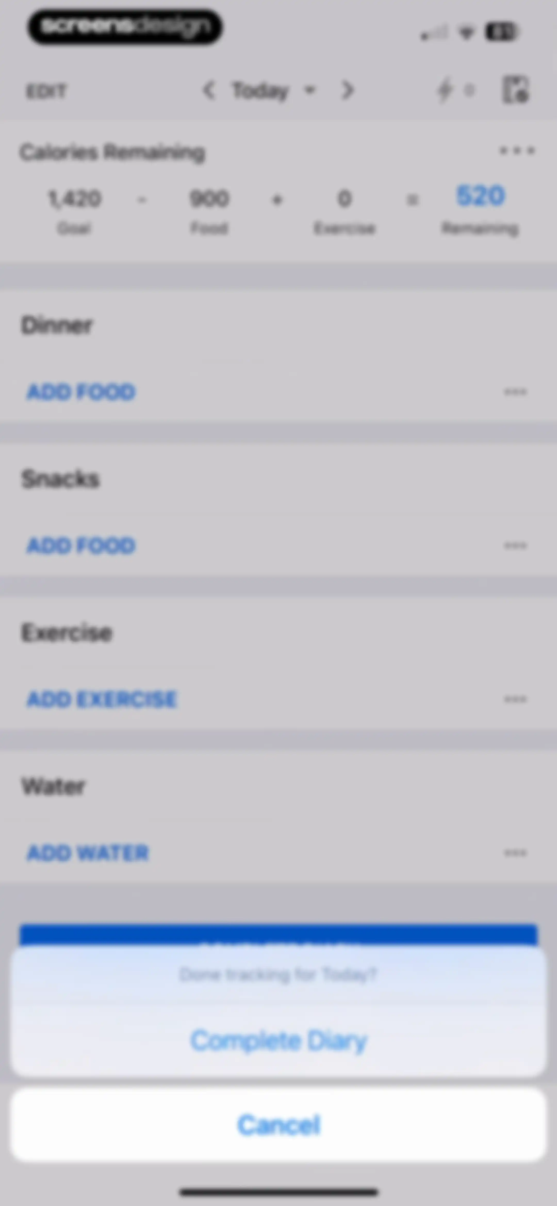 MyFitnessPal: Calorie Counter screen 134