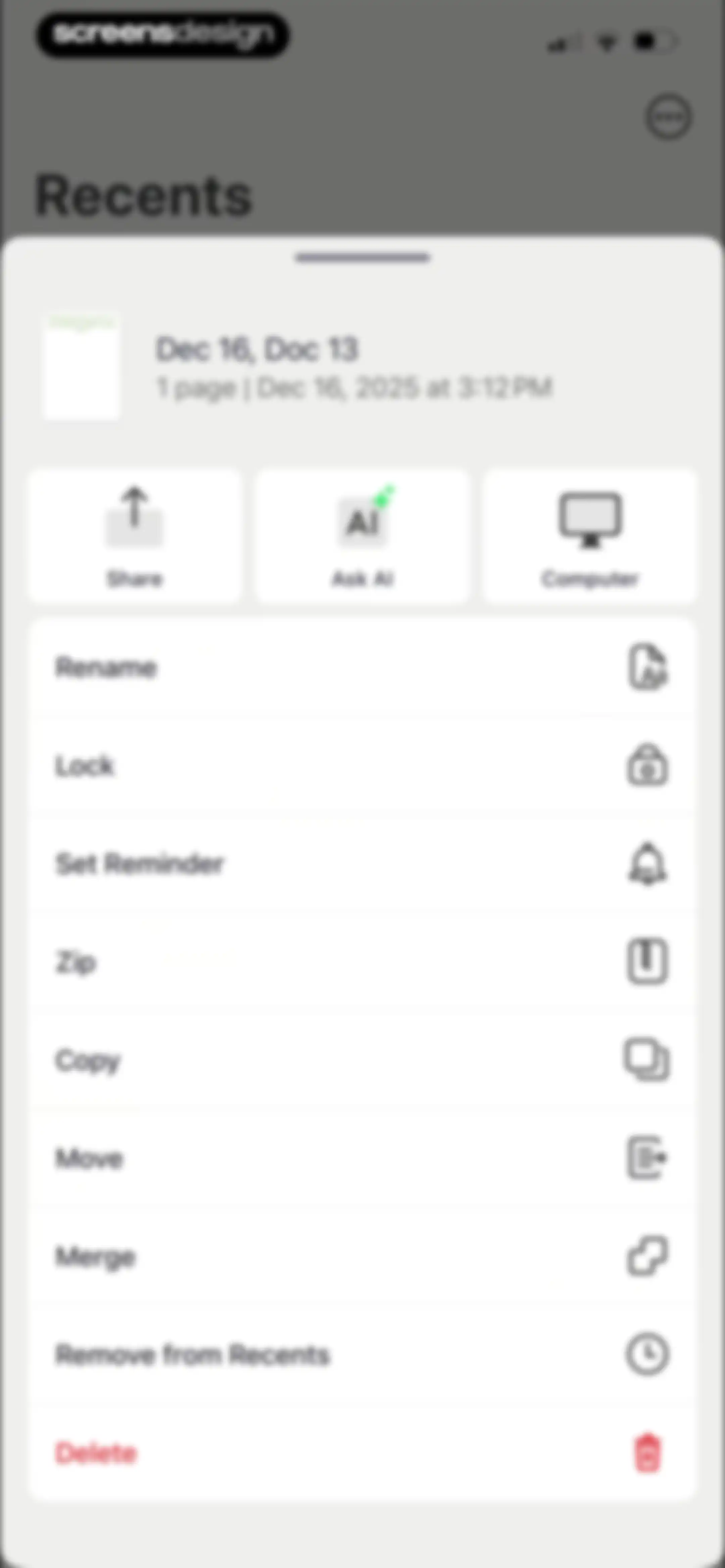 Forma: PDF Document Editor screen 158