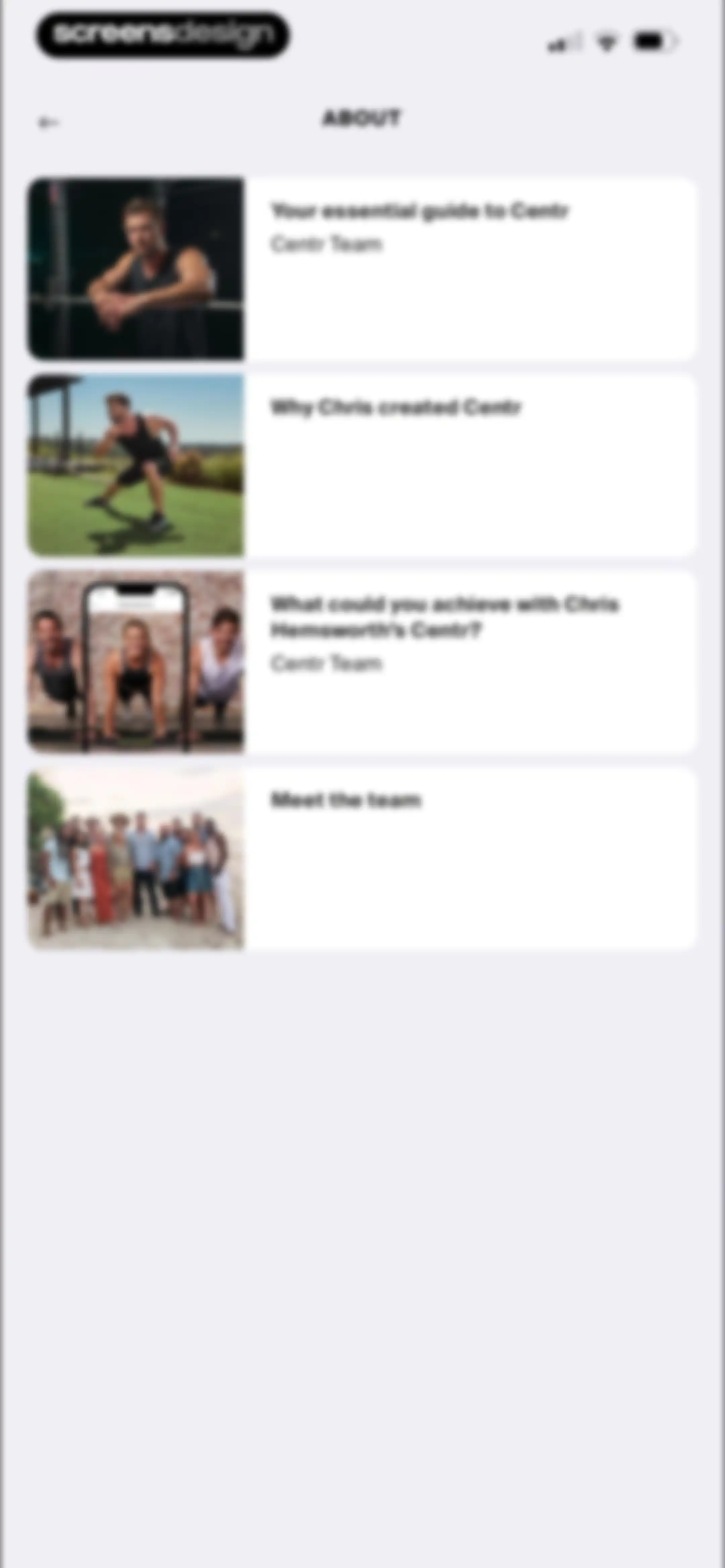 Centr: Strength & Fitness App screen 124