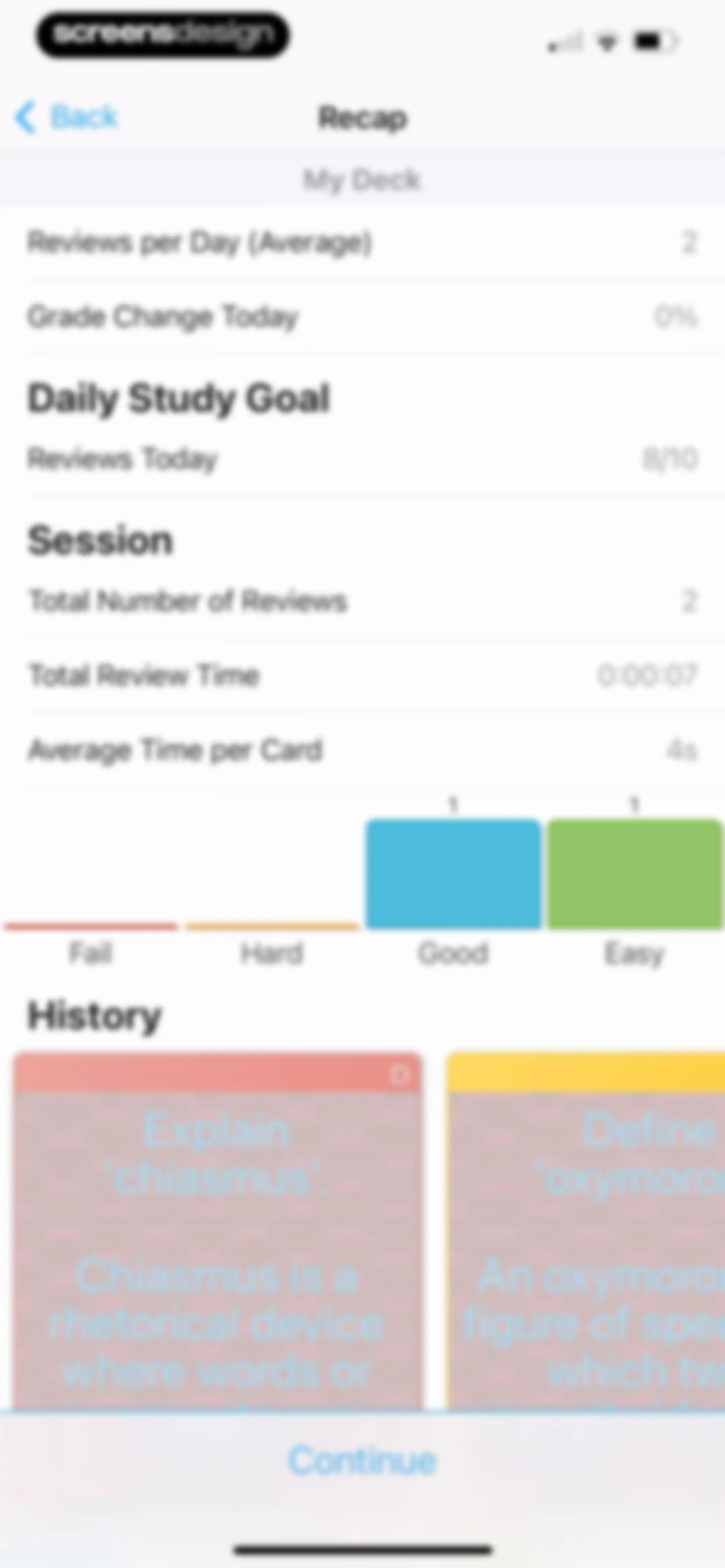 AlgoApp - Flashcards screen 95