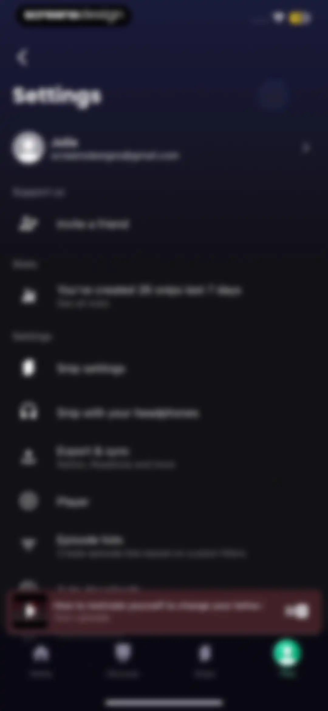 Snipd | AI Podcast Player screen 164