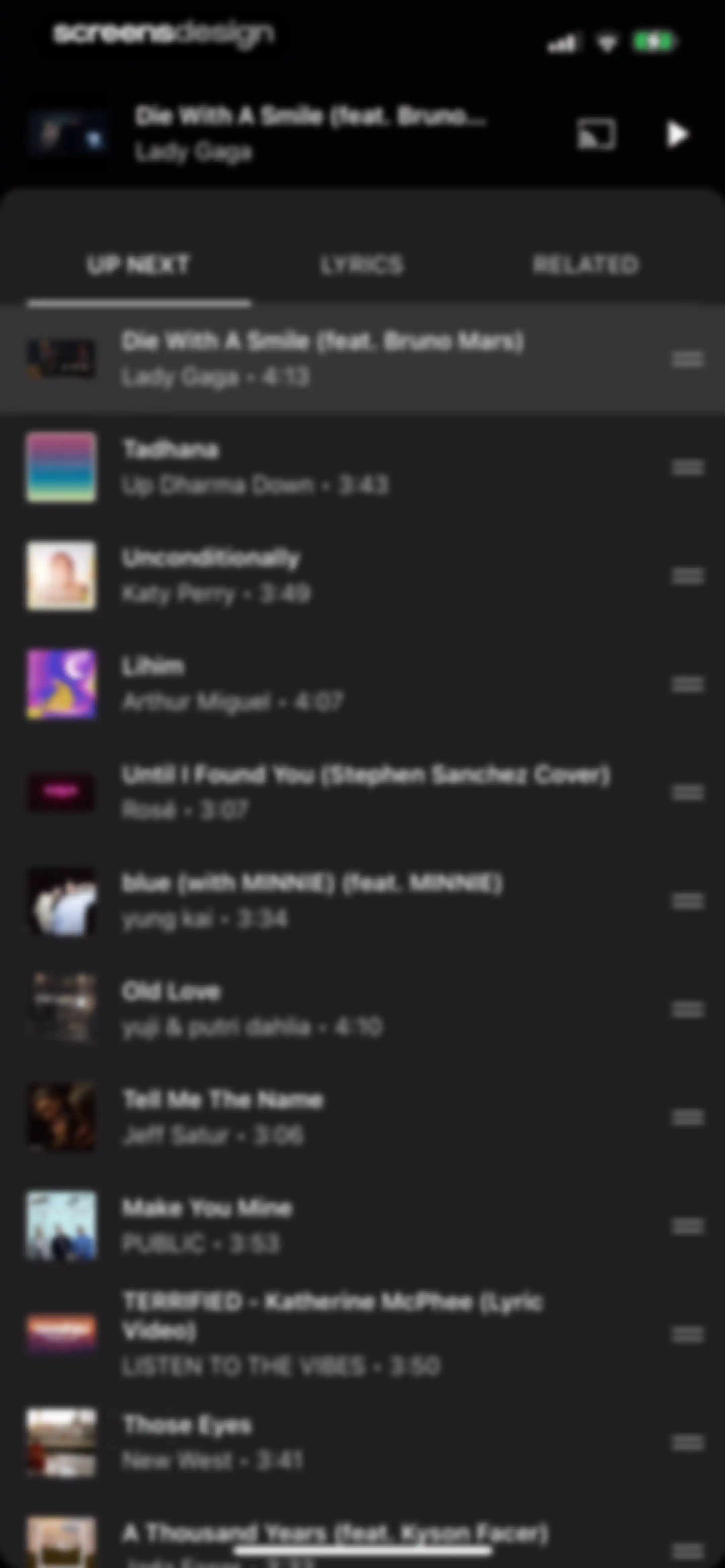 YouTube Music screen 43