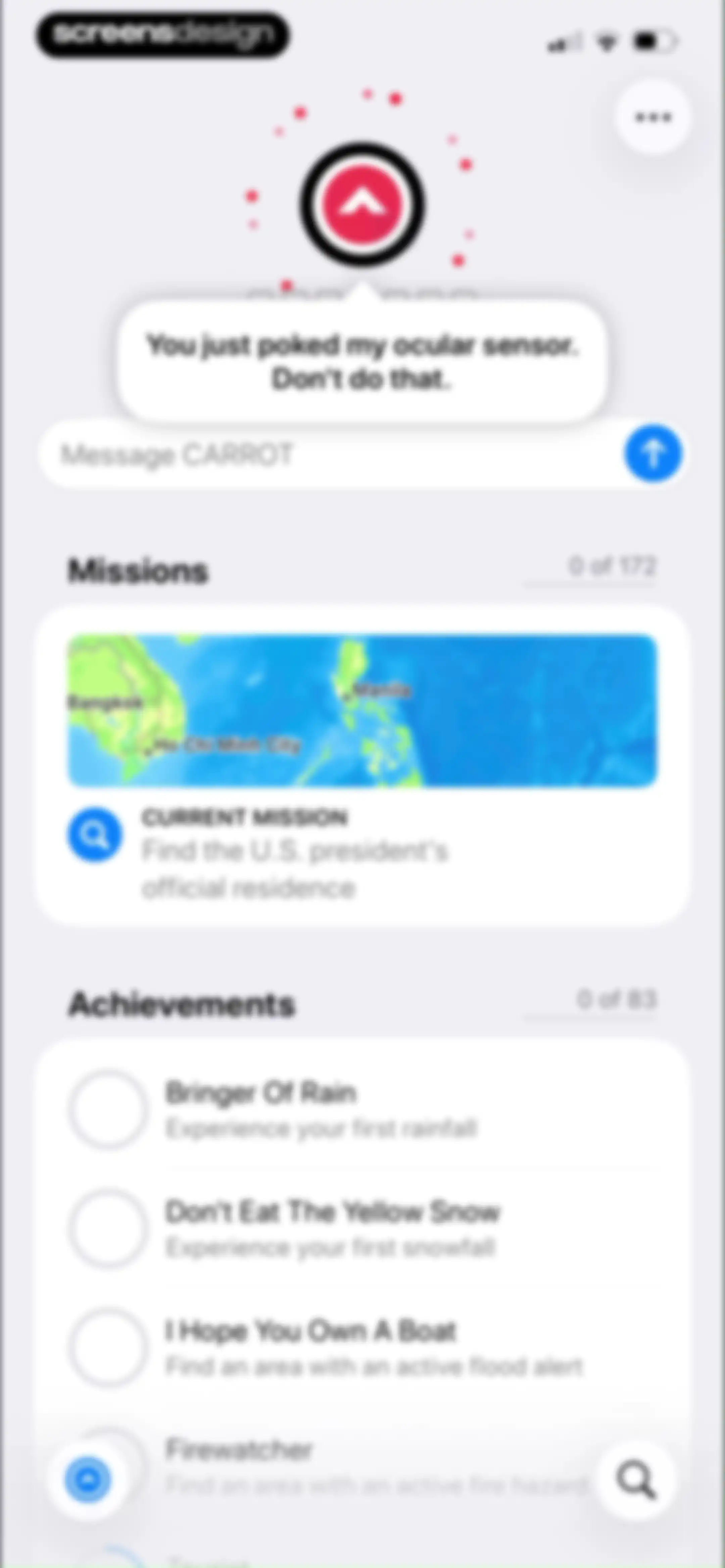 CARROT Weather: Alerts & Radar screen 89