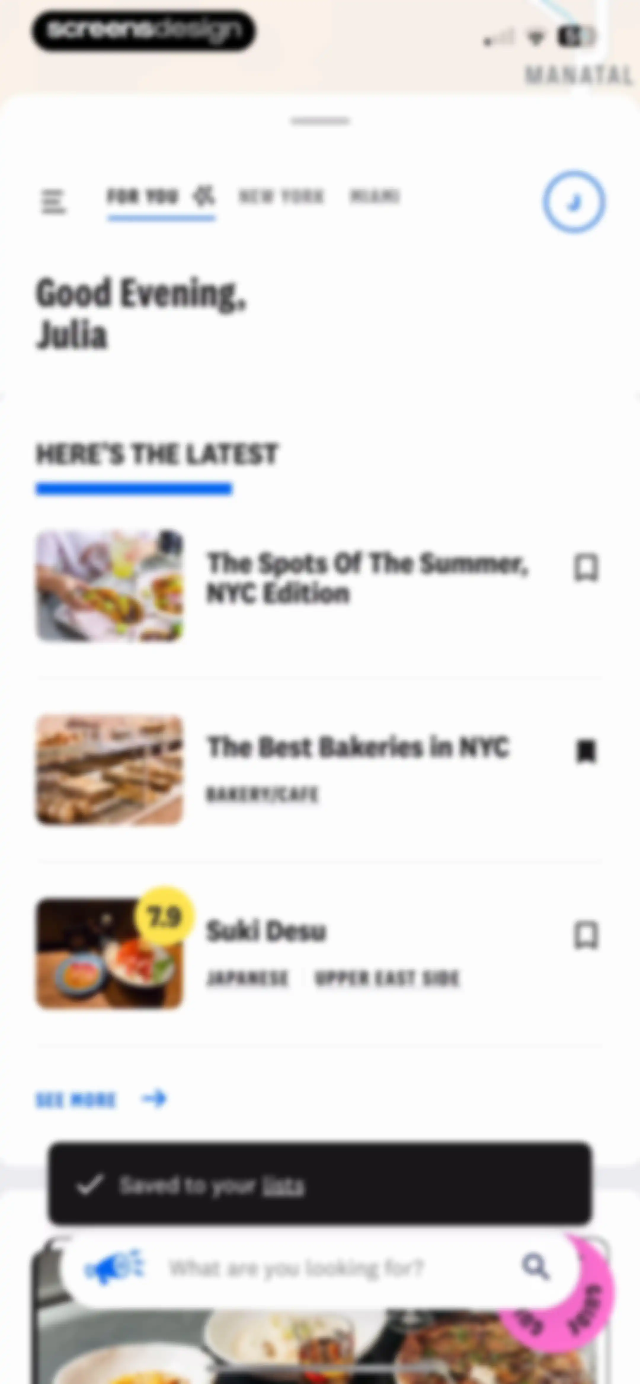 The Infatuation screen 94