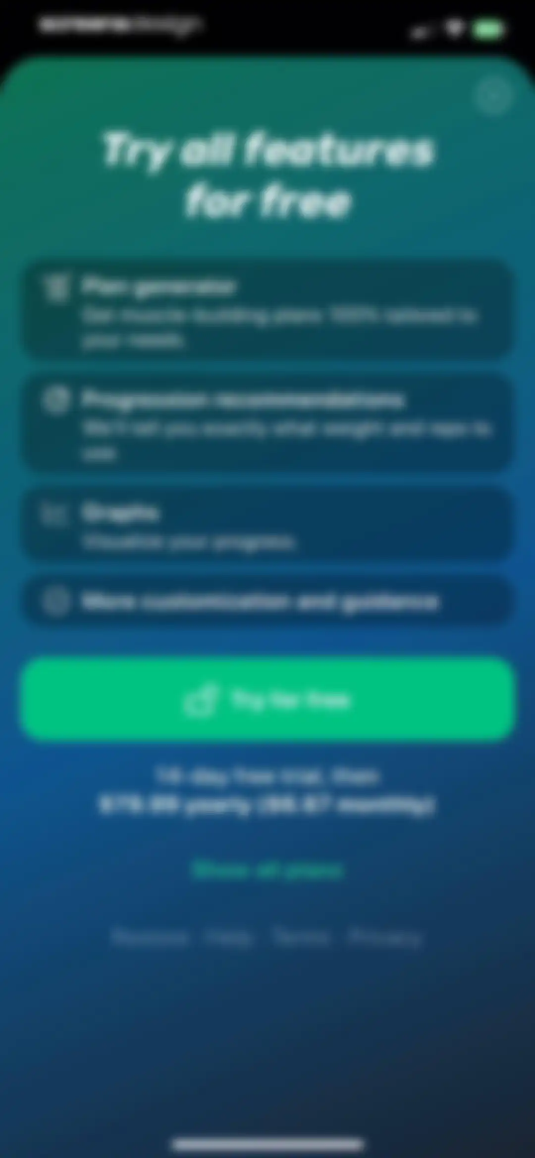 Gym Workout Alpha Progression screen 8