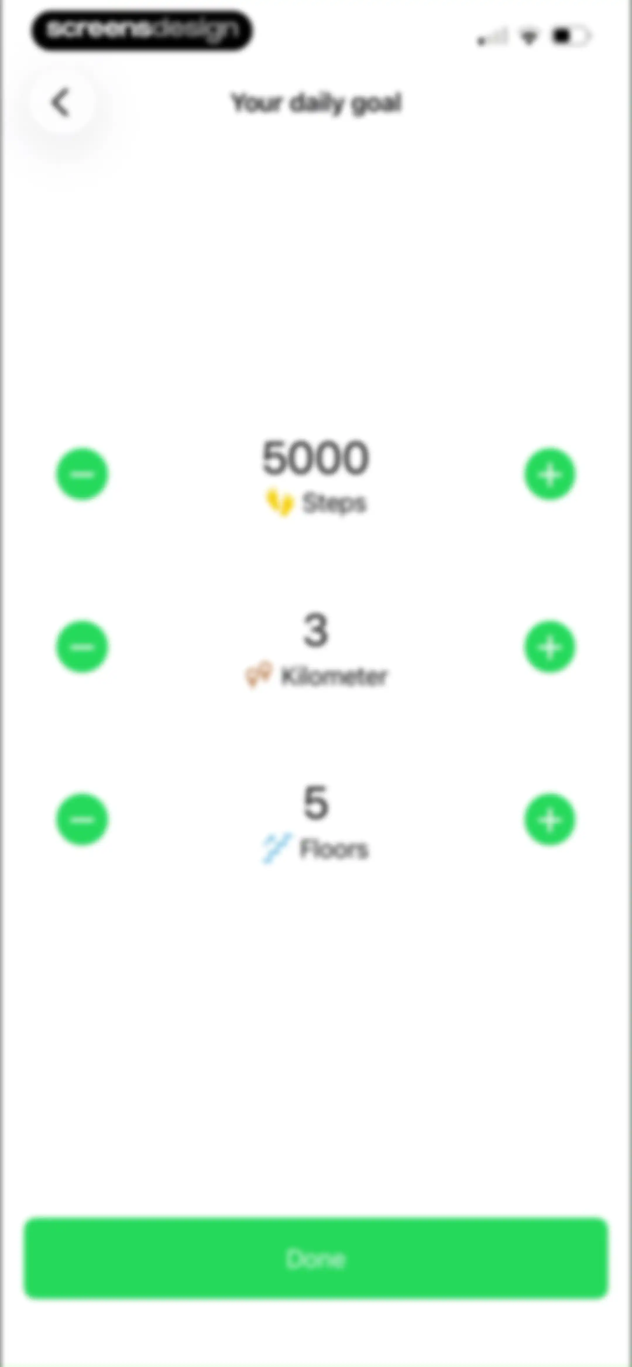 Running Walking Tracker Goals screen 76