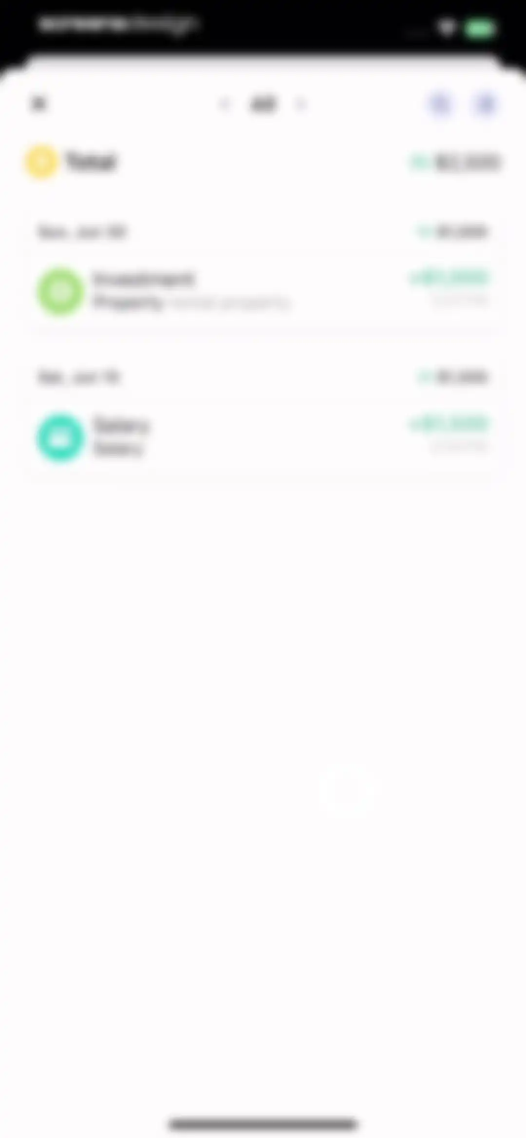 Budget app - spending tracker screen 66
