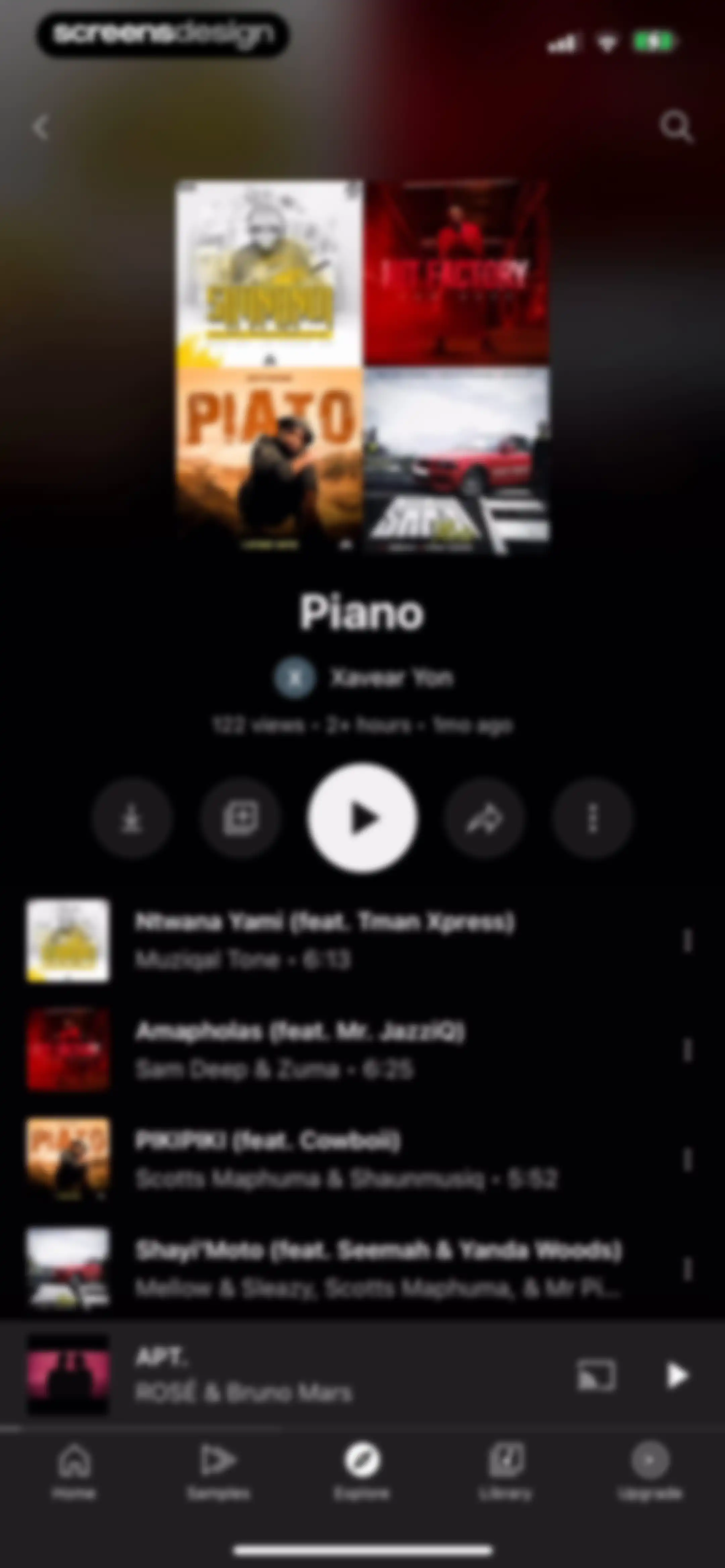YouTube Music screen 123