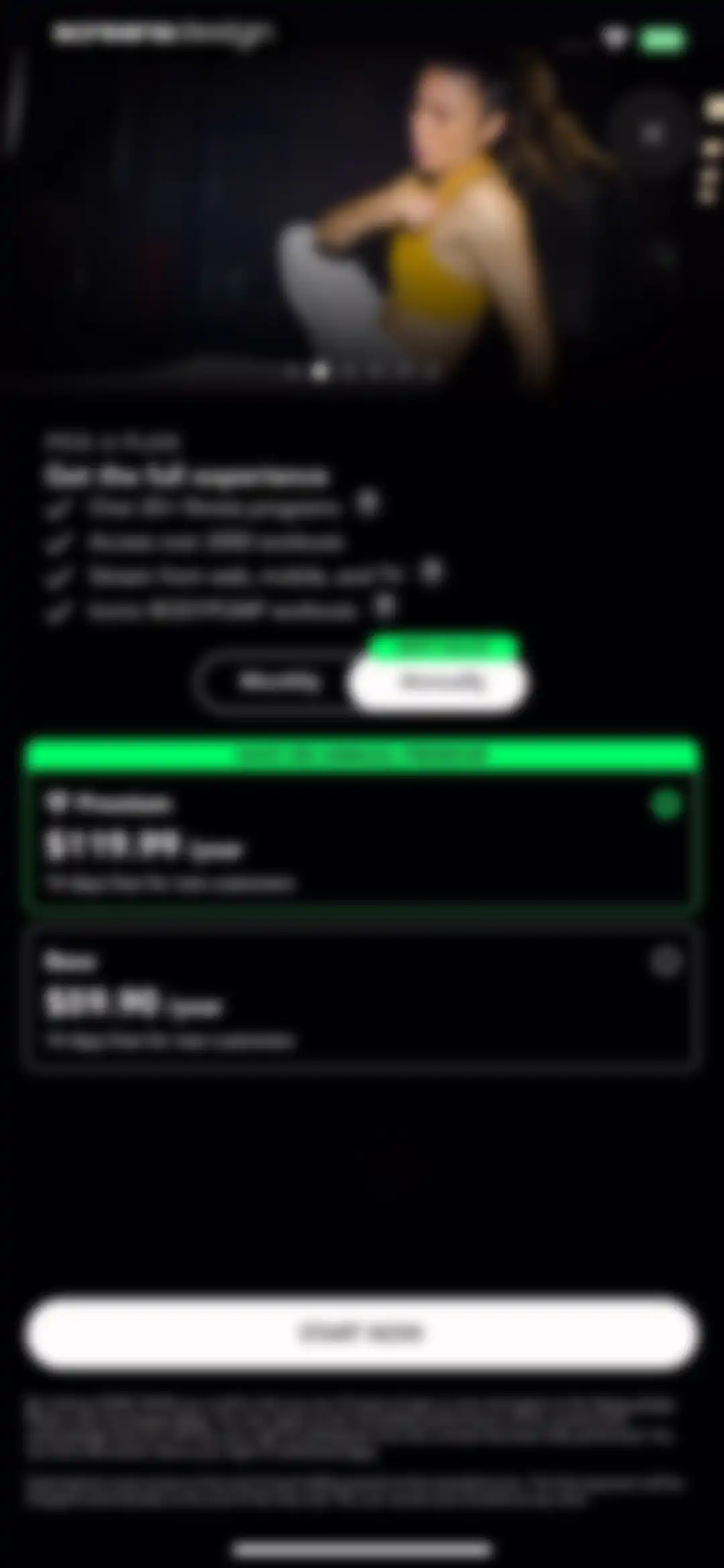 LES MILLS+: home workout app screen 3
