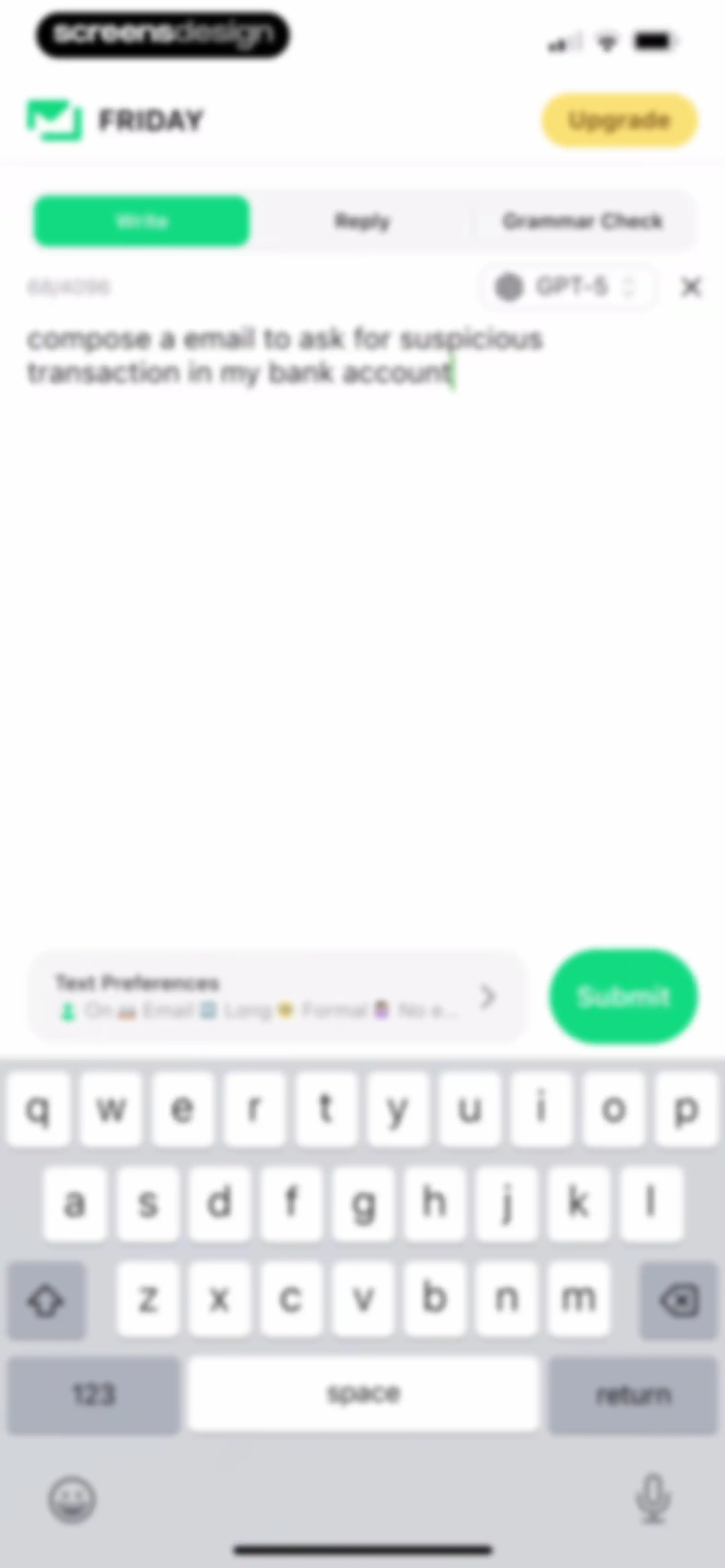 Friday AI Email Writer screen 17