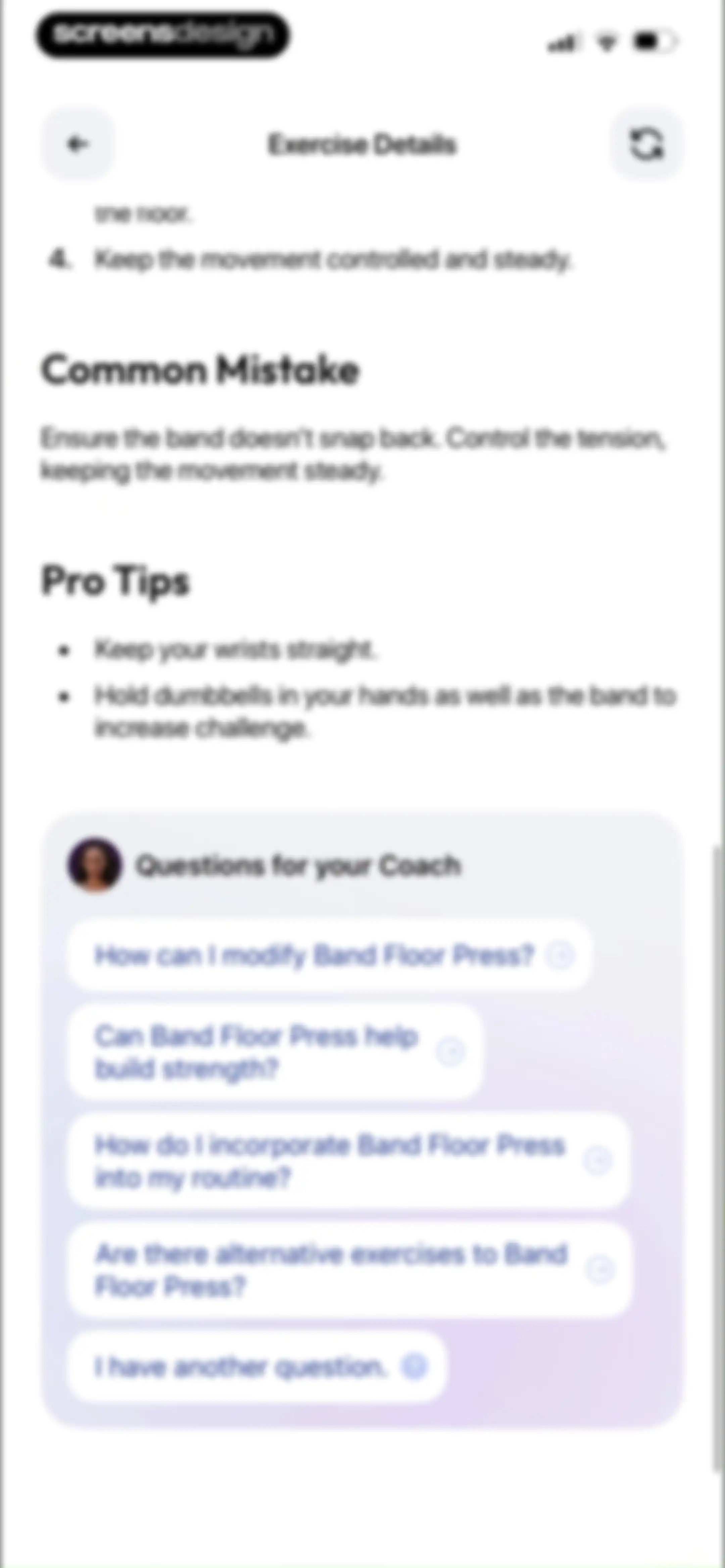 Zing AI: Home & Gym Workouts screen 84