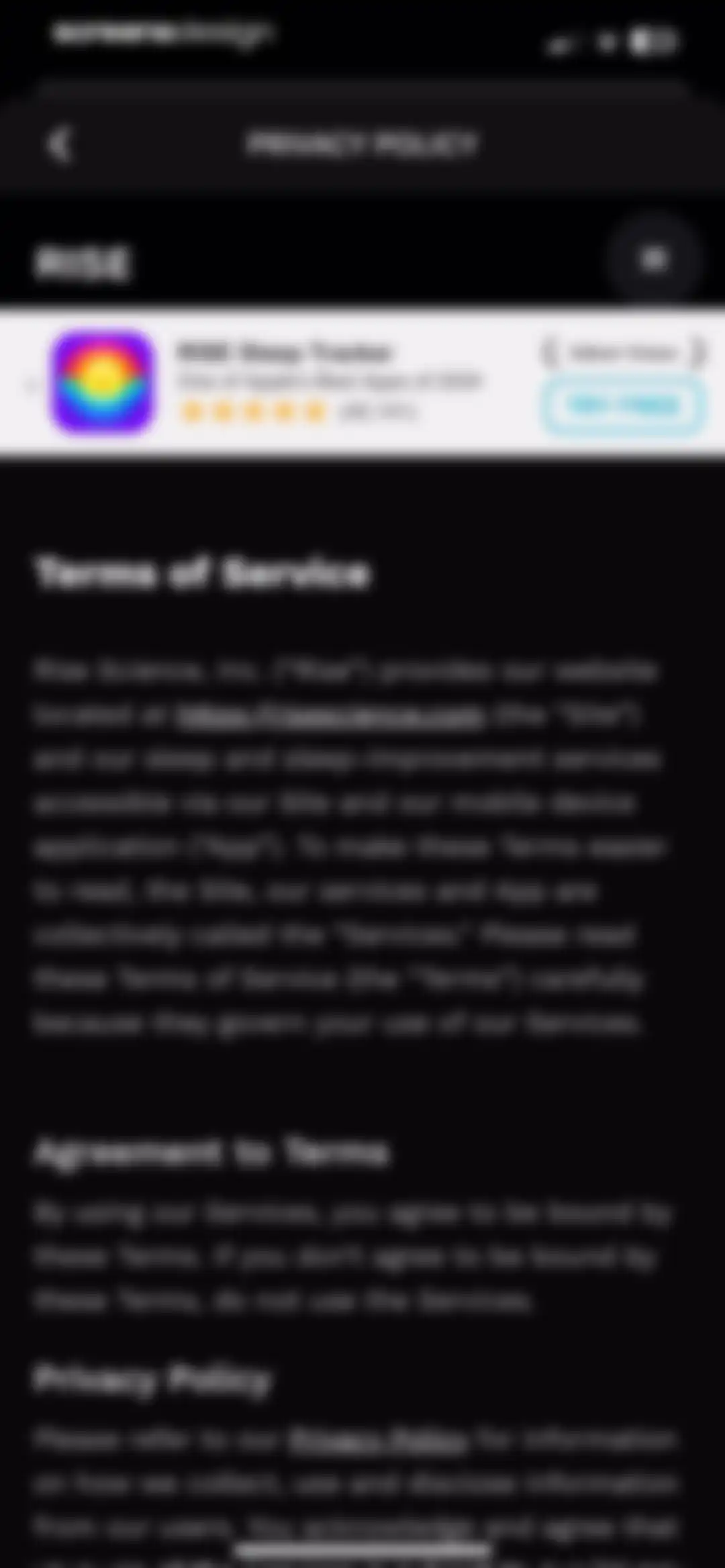 RISE: Sleep Tracker screen 169
