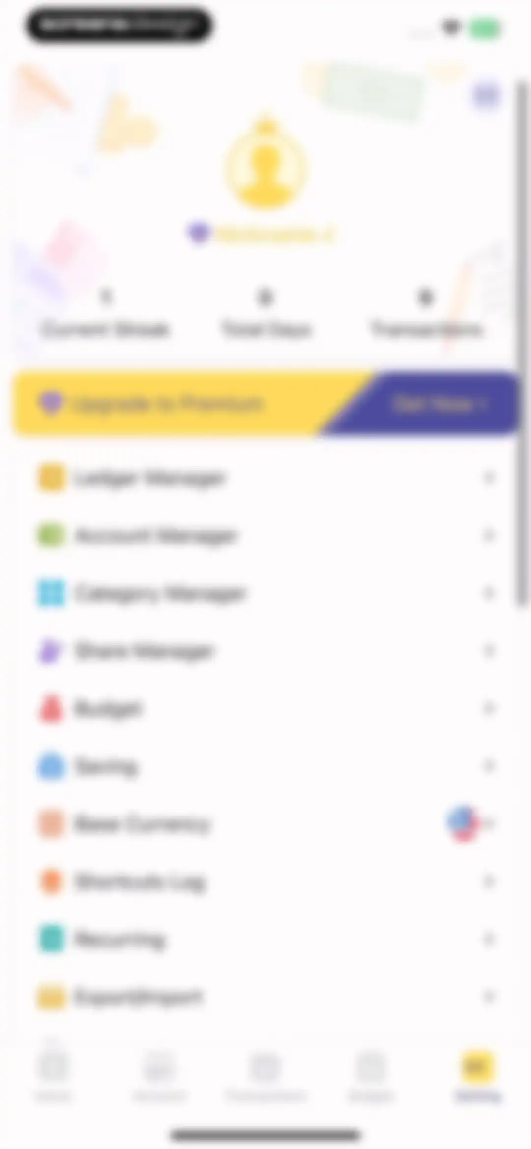 Budget app - spending tracker screen 82