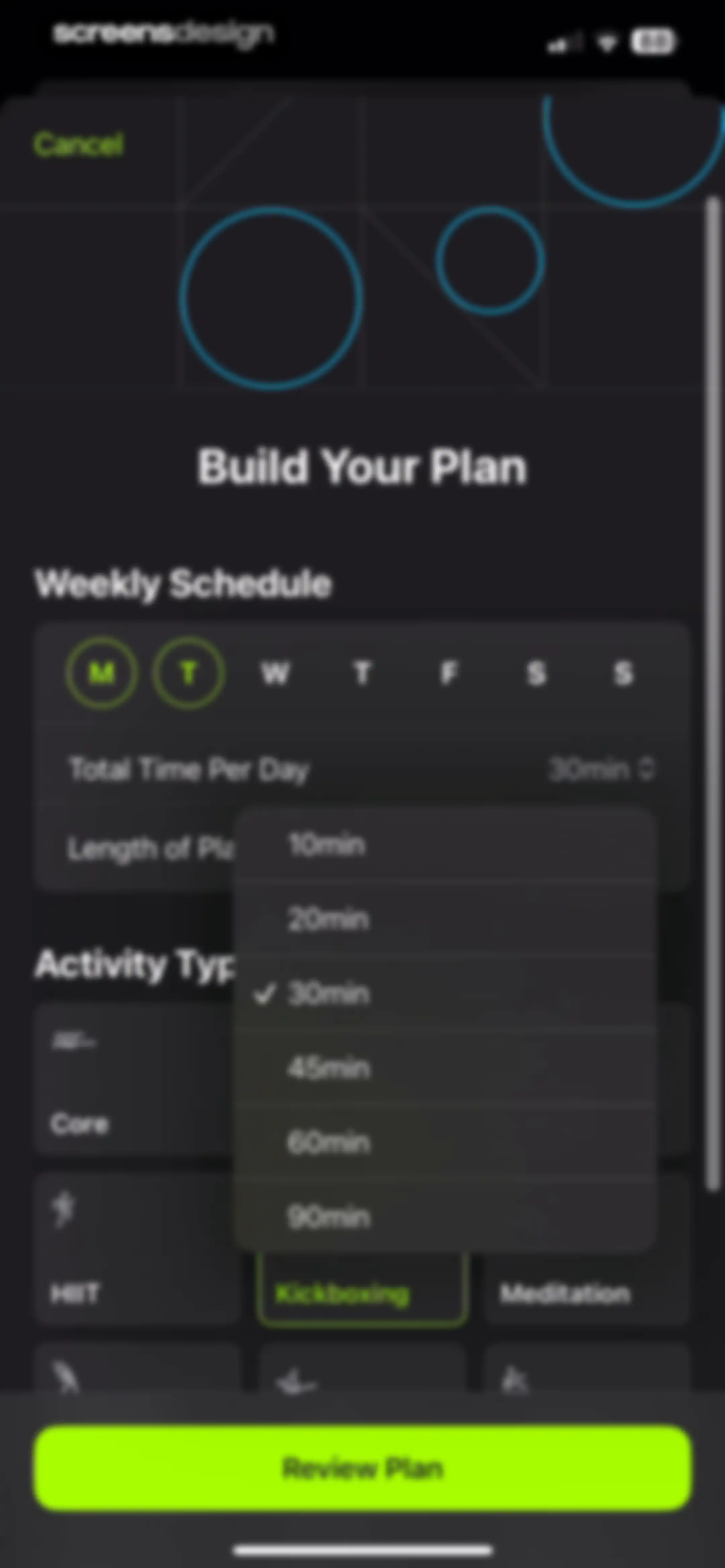 Apple Fitness screen 129