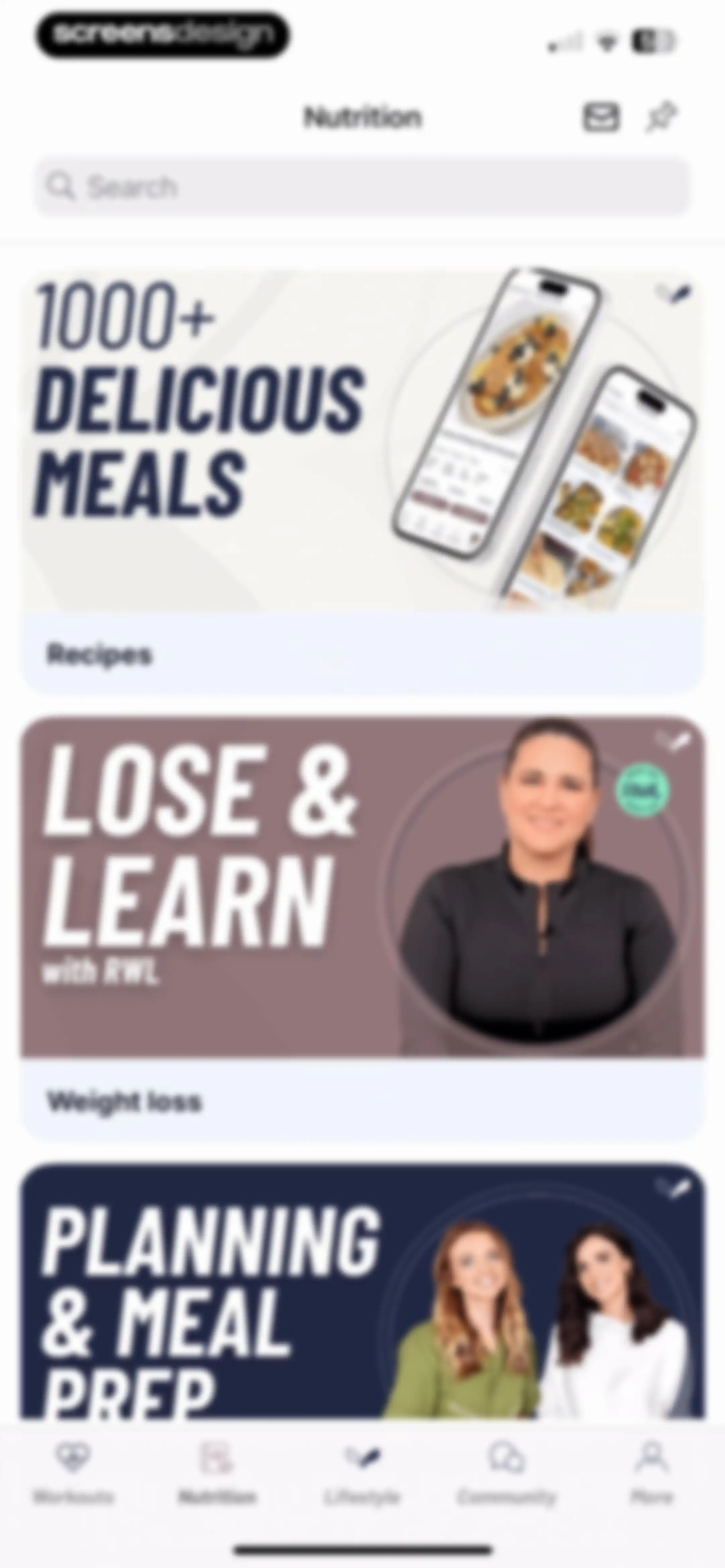 Results Wellness Lifestyle screen 88