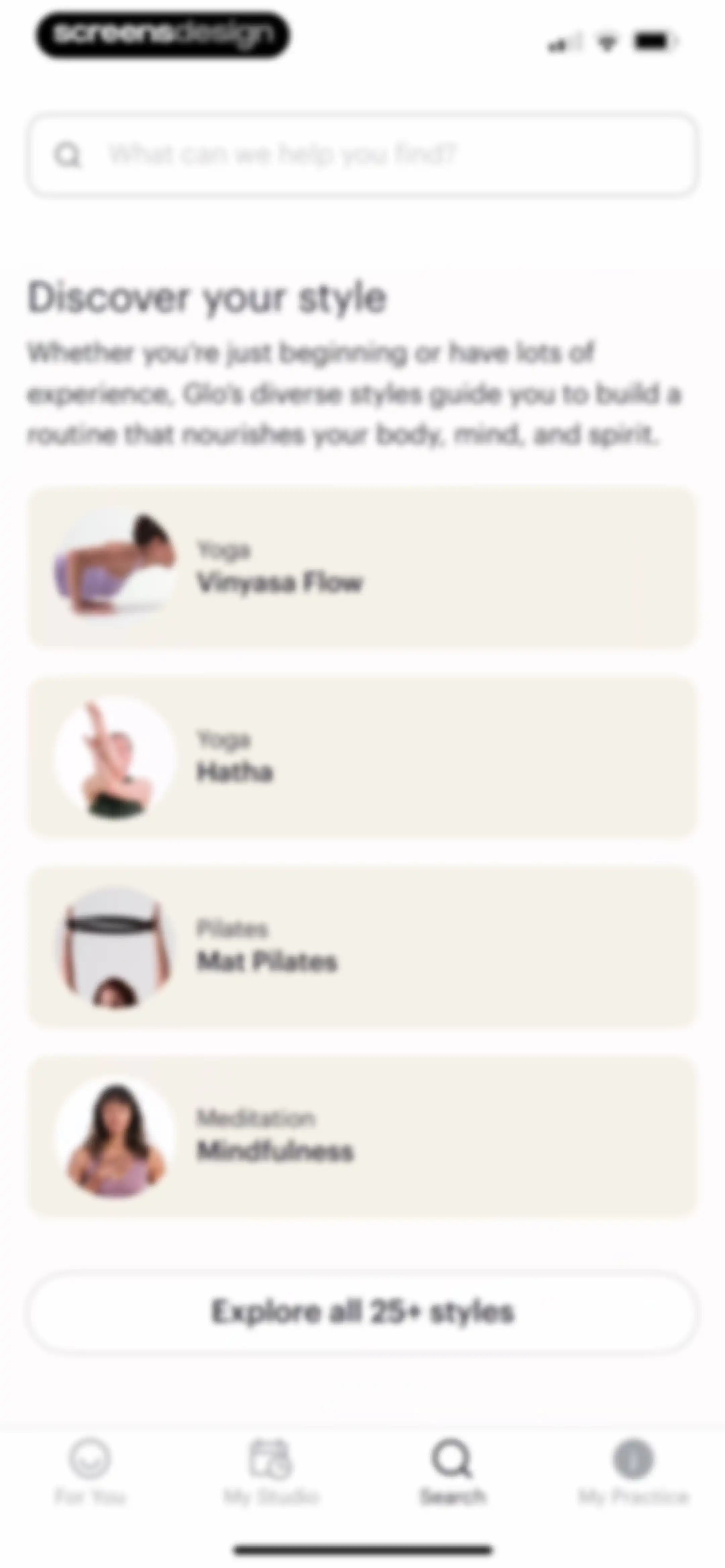 Glo | Yoga and Meditation App screen 69