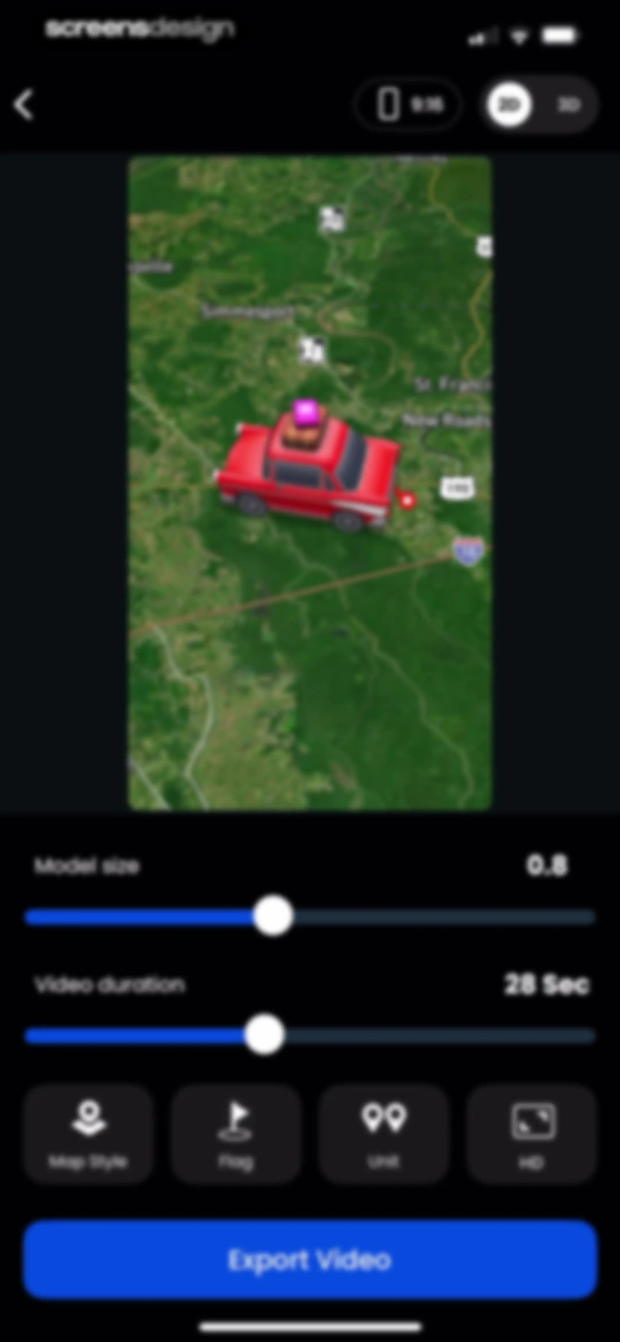 TravelAnimator: Journey Route screen 102