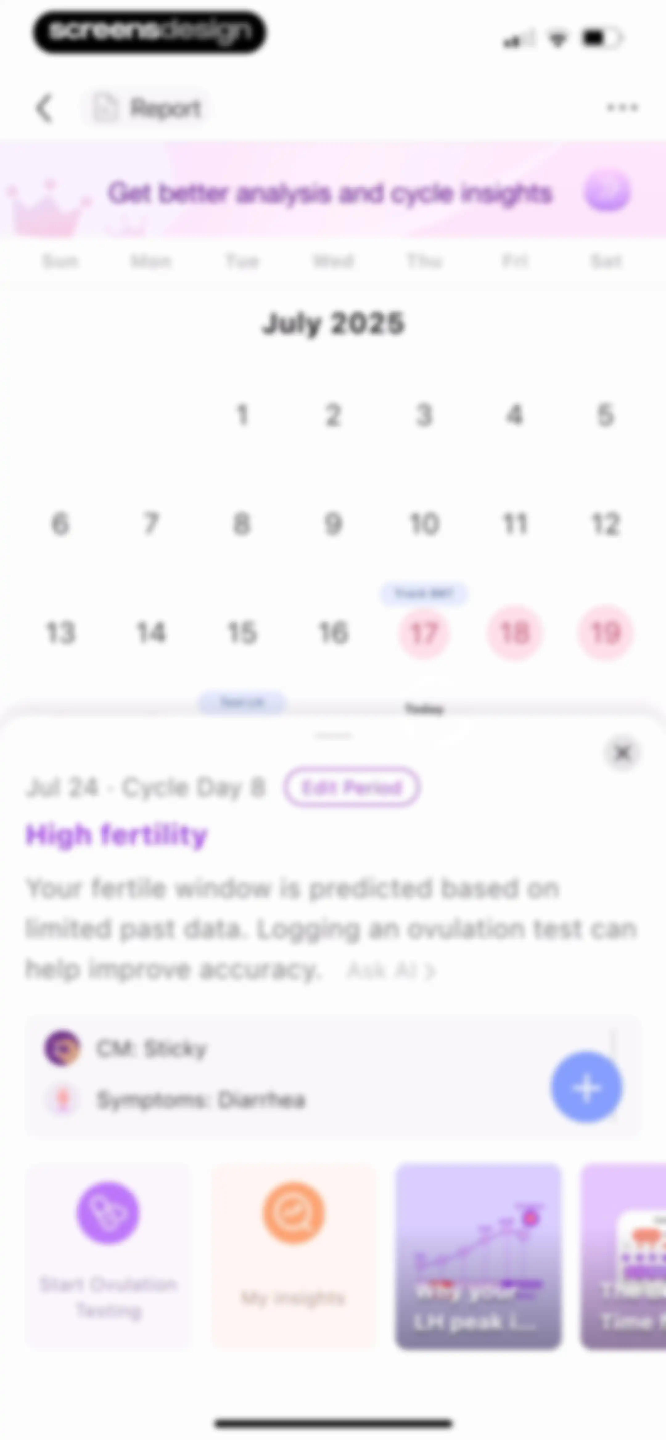 Premom-Ovulation Tracker, PCOS screen 105