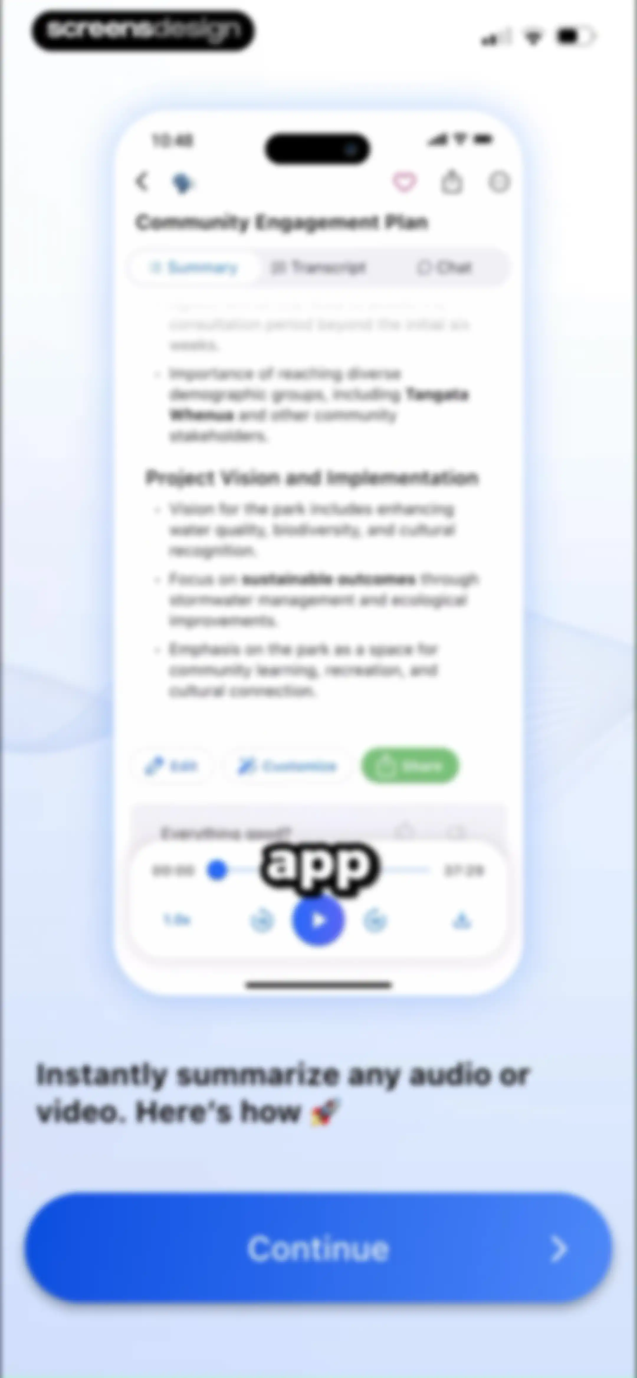 Summary - AI Note Taker screen 14
