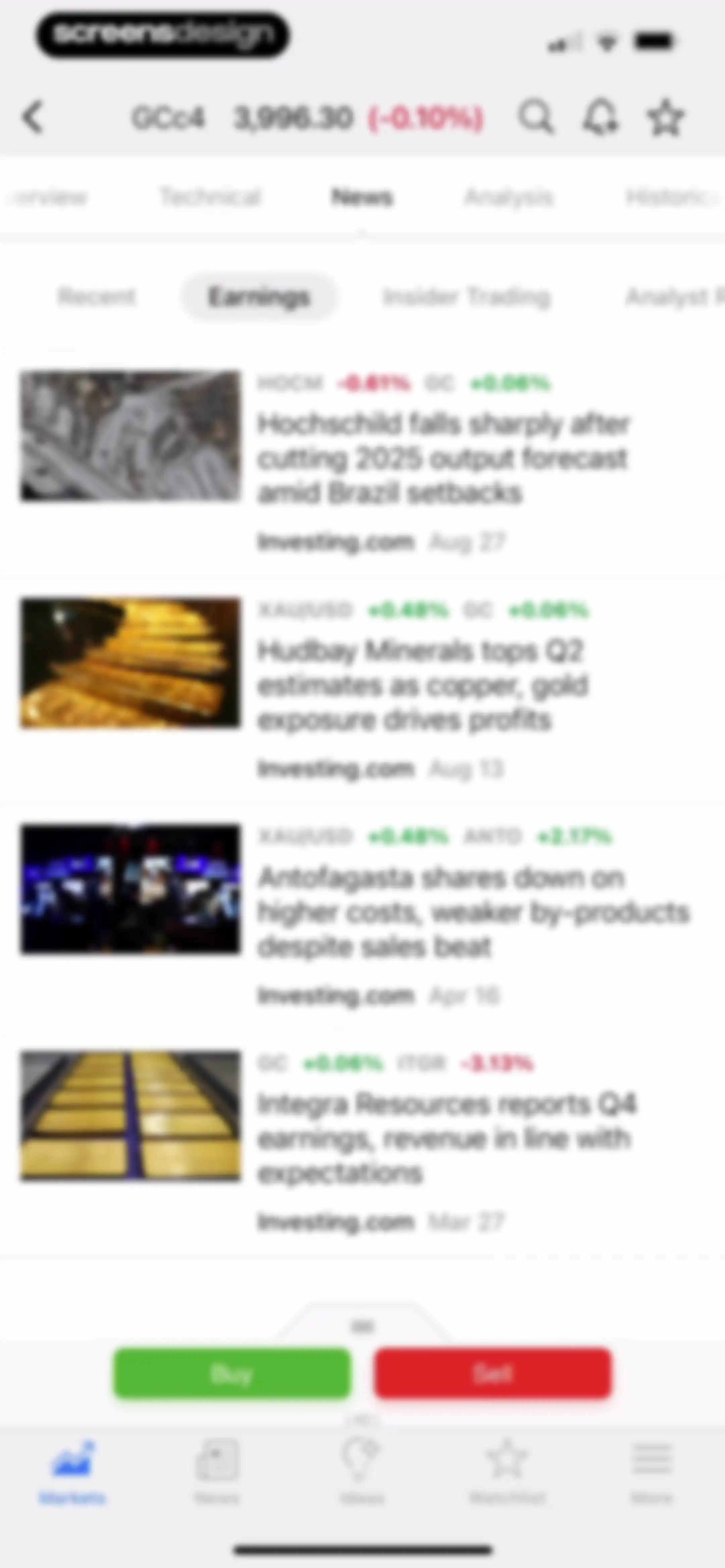 Investing.com: Stock Market screen 21