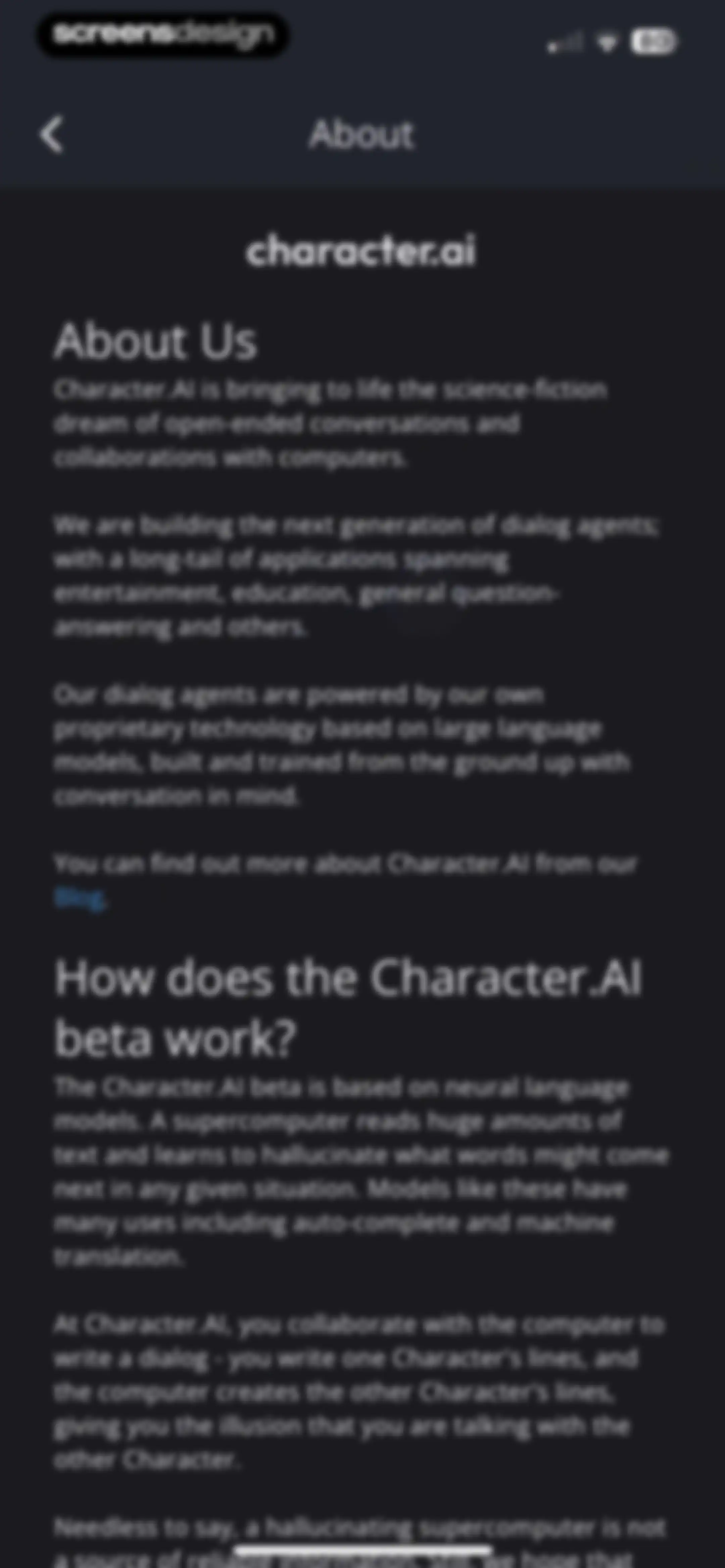 Character AI: Chat, Talk, Text screen 65