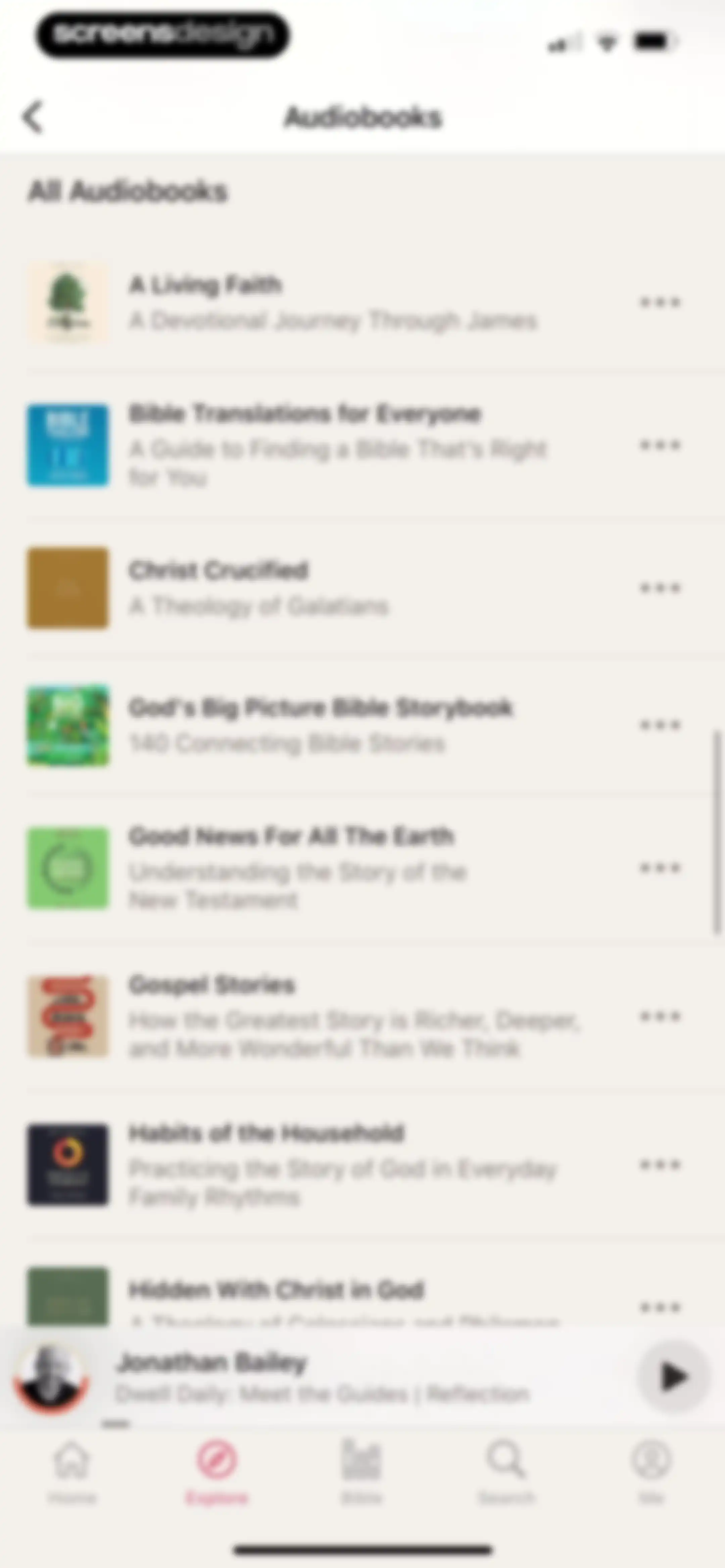 Dwell: Audio Bible screen 70