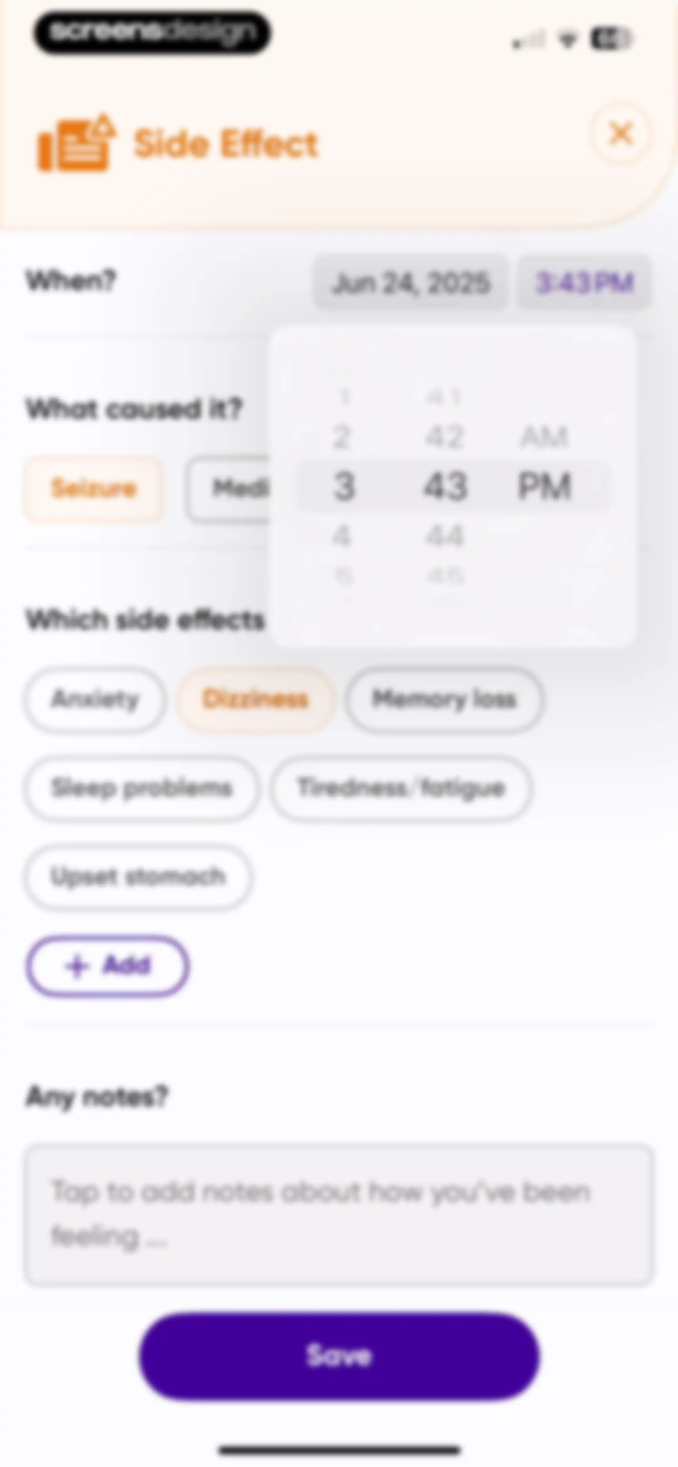 Epsy: Seizure Log for Epilepsy screen 82
