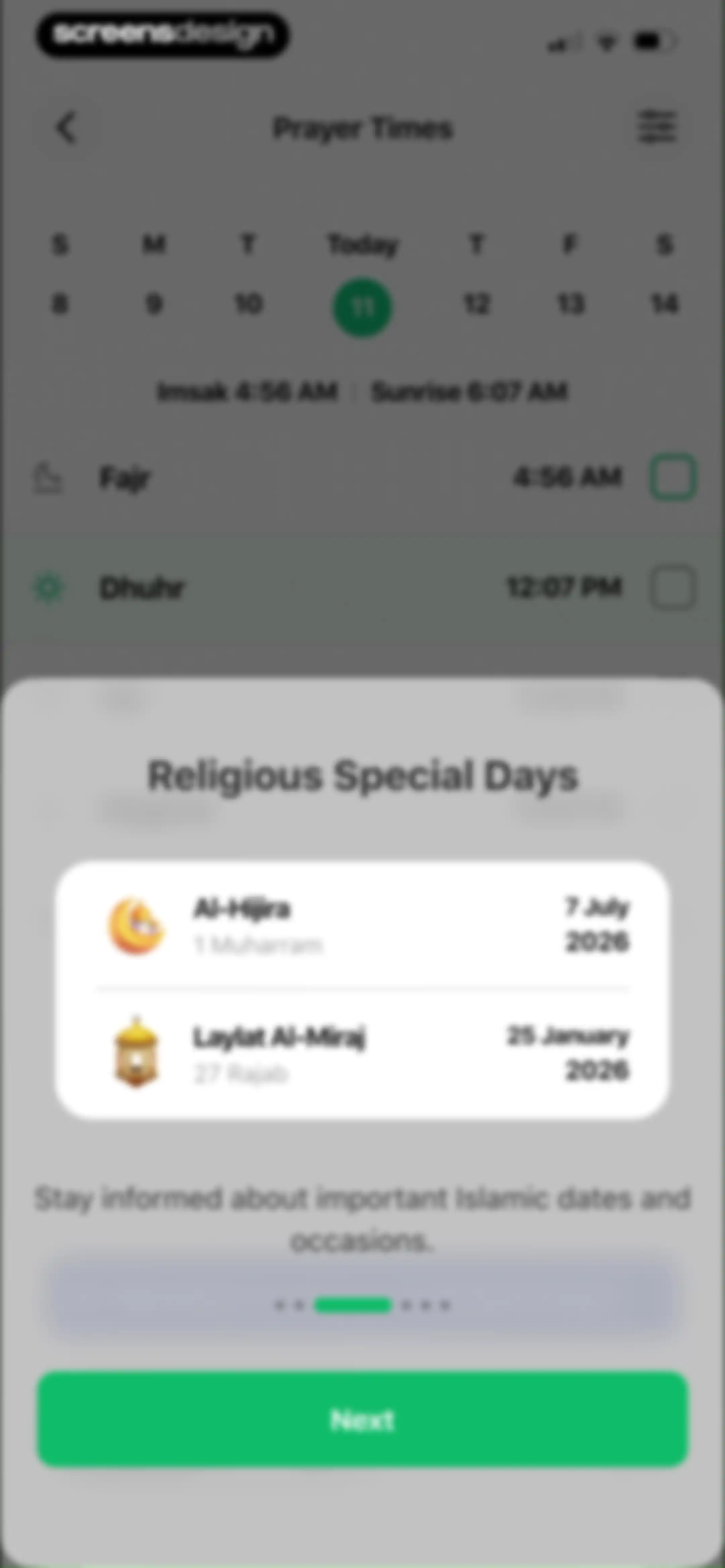 Muslim: Prayer Times, Qibla screen 17